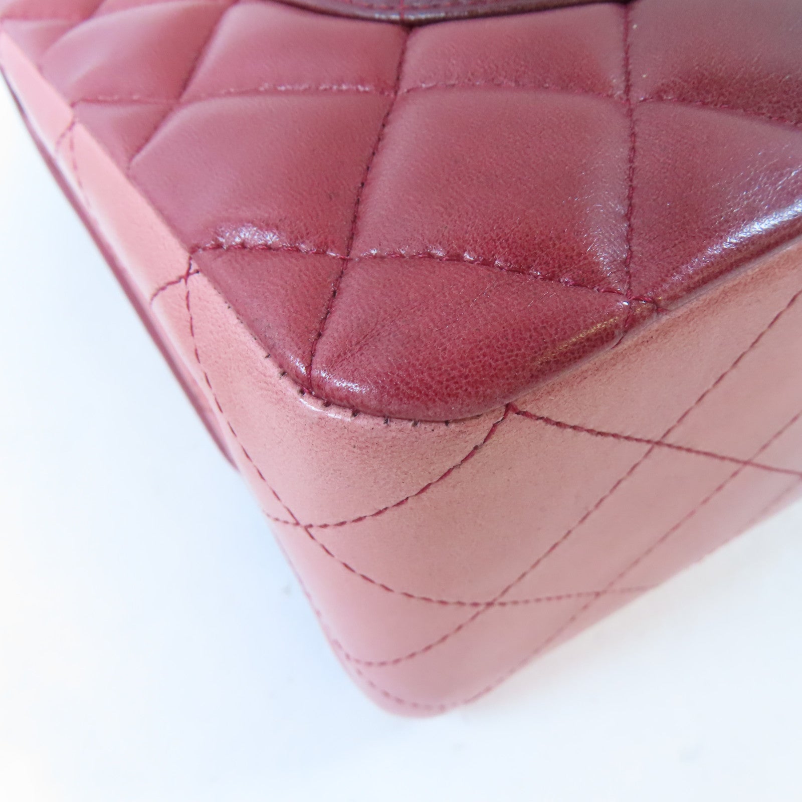 CHANEL 【激減優惠】菱格羊皮皮革Chain Shoulder Bag金扣鏈帶肩背袋紅色/粉紅色/黑色