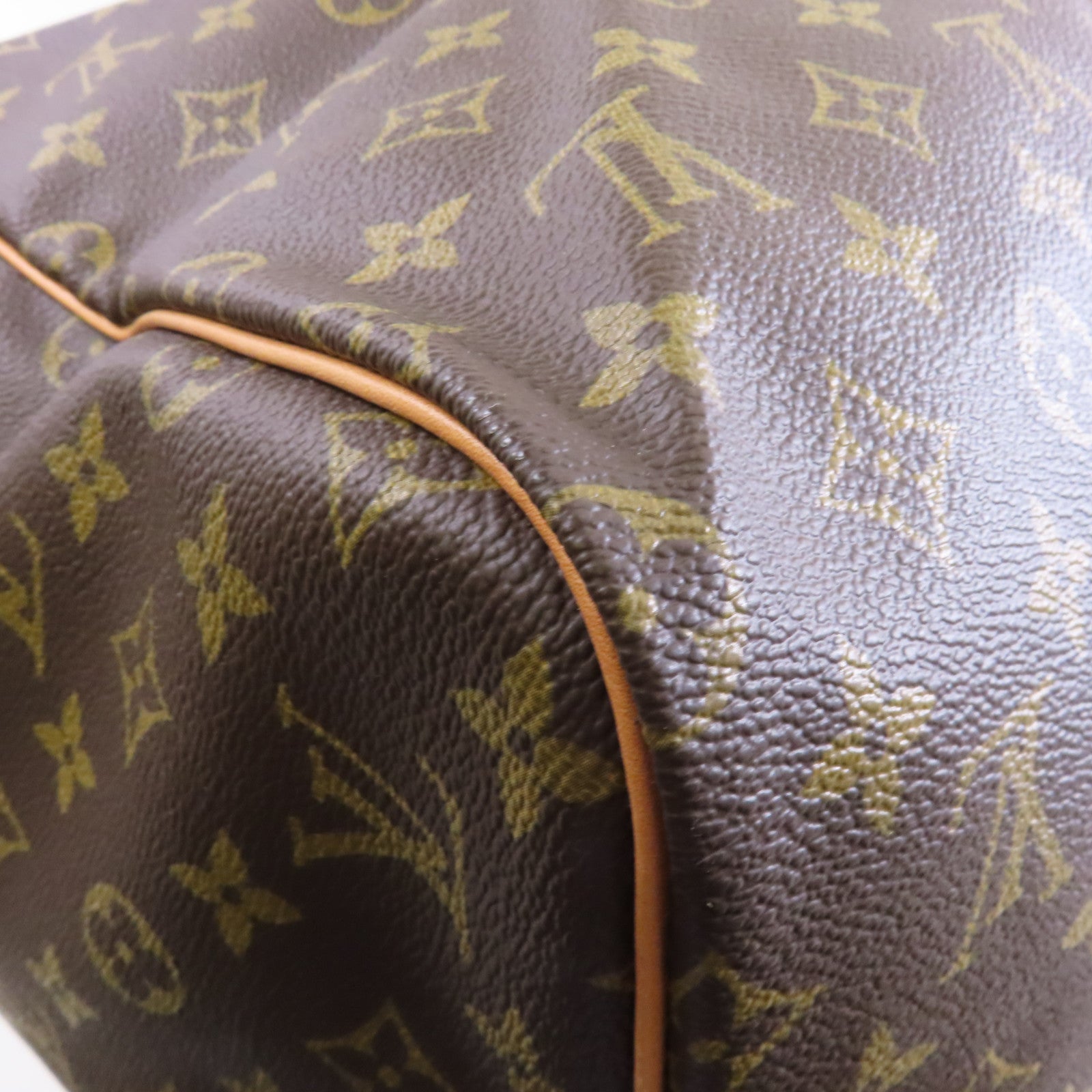 LOUIS VUITTON Monogram Keepall 55金扣波士顿包棕色