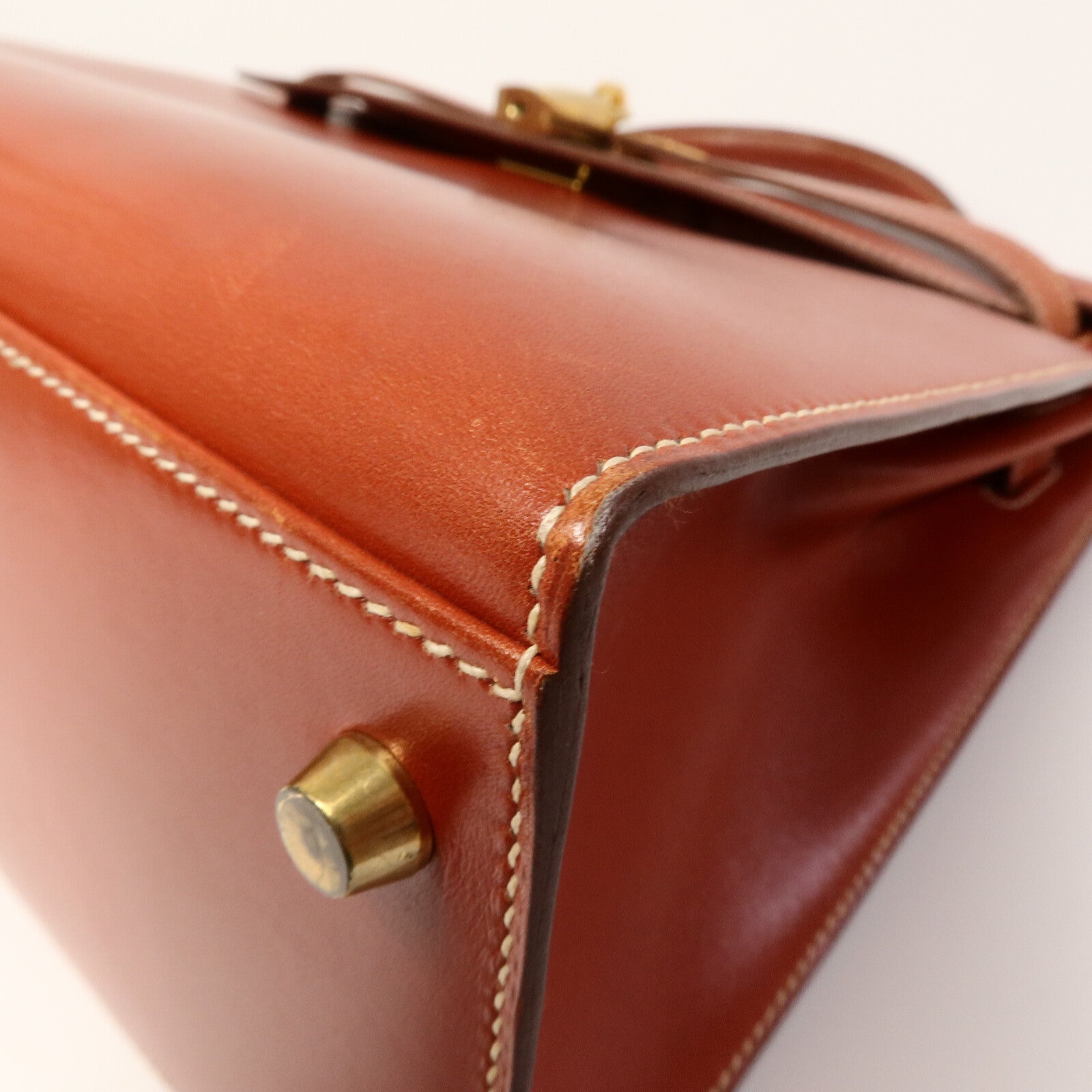 HERMES Box皮革Kelly 32手挽袋