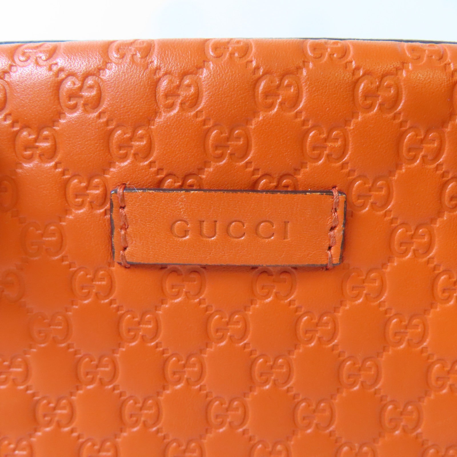 GUCCI 牛皮皮革Guccissima 2 Way Shoulder金扣手挽肩背兩用袋橙色