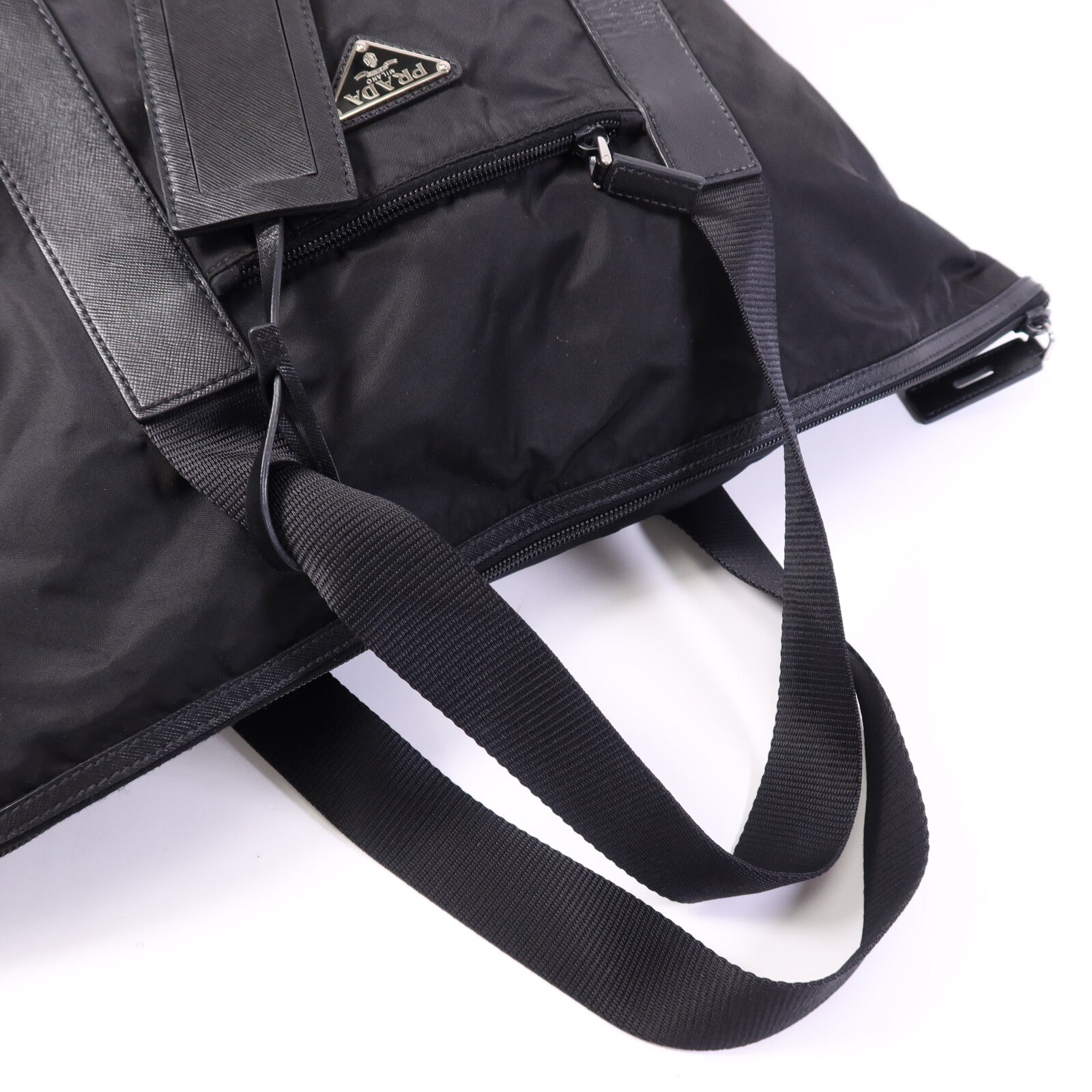 PRADA 尼龍Tote Bag銀扣手挽袋