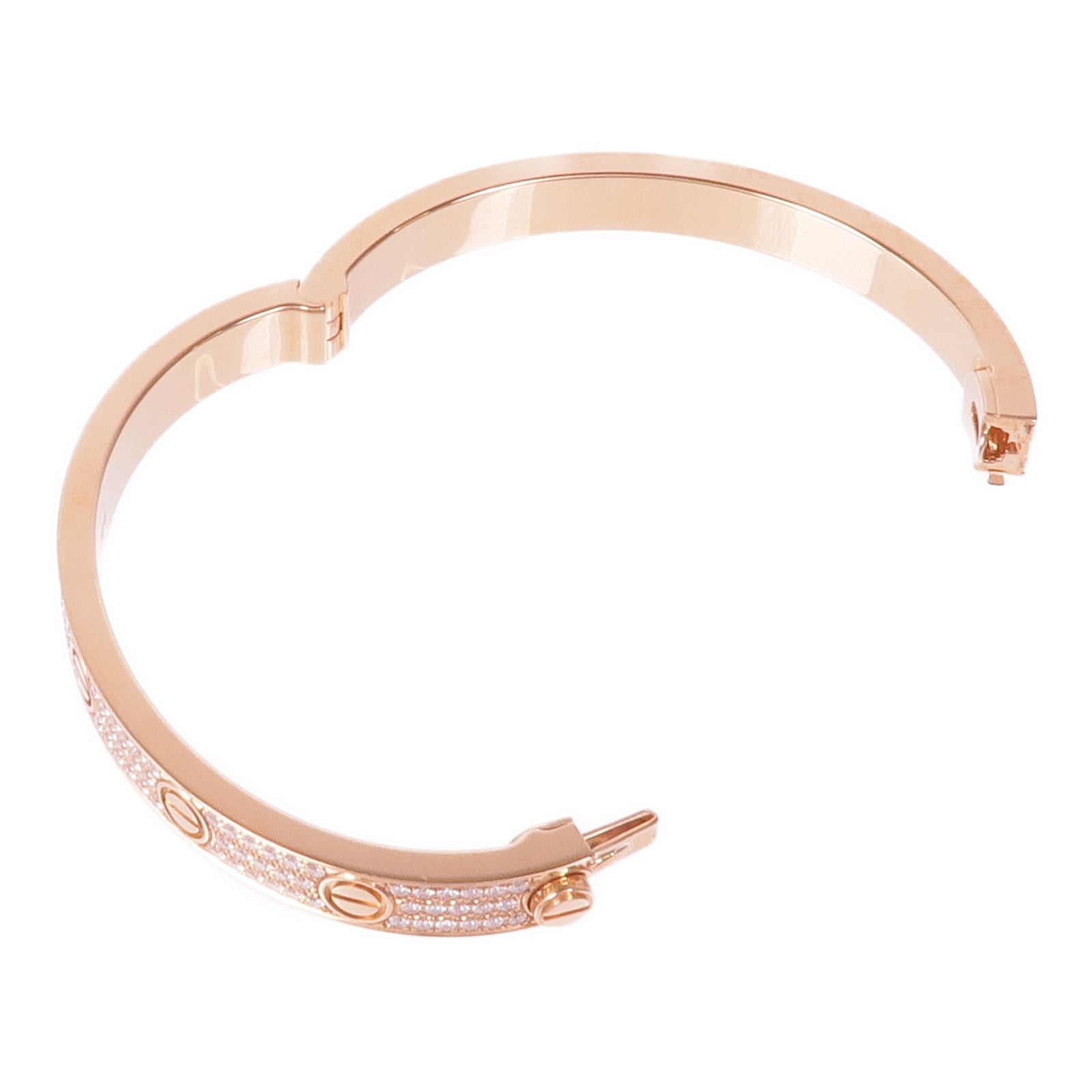 CARTIER 18K玫瑰金Love Bracelet Full Diamonds鑽石手鐲Cartier#16