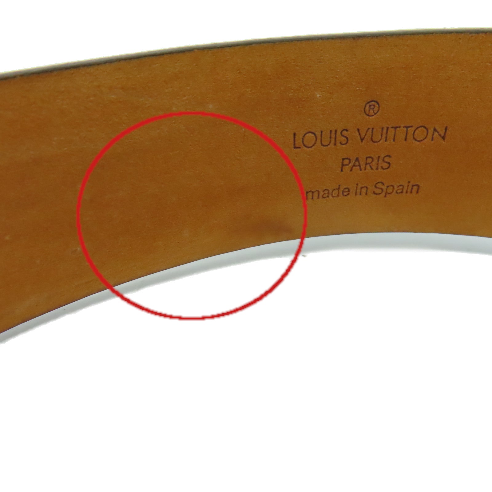 LOUIS VUITTON Monogram Belt銀扣皮帶啡色