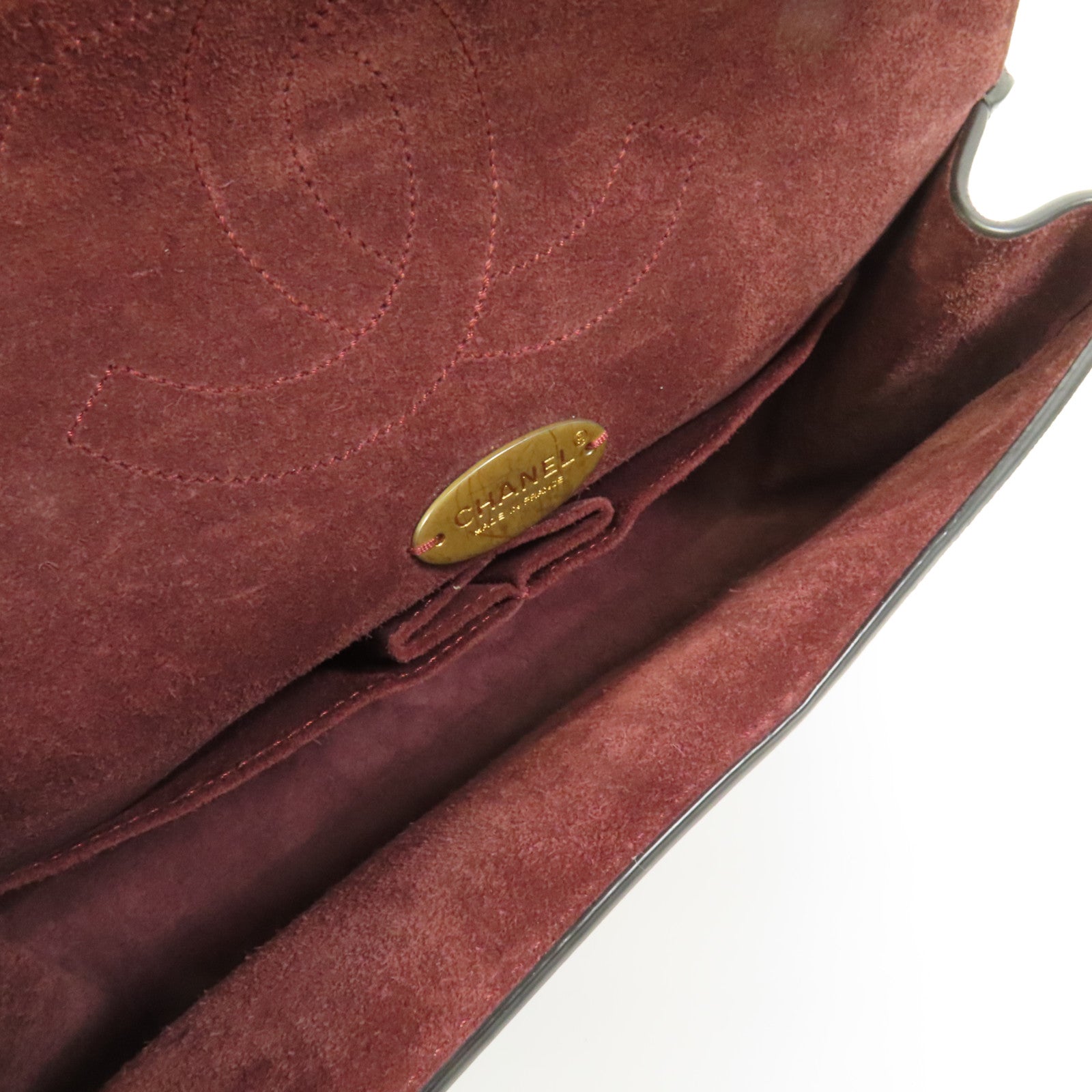 CHANEL 牛皮皮革Chain Shoulder金扣鏈帶肩背袋