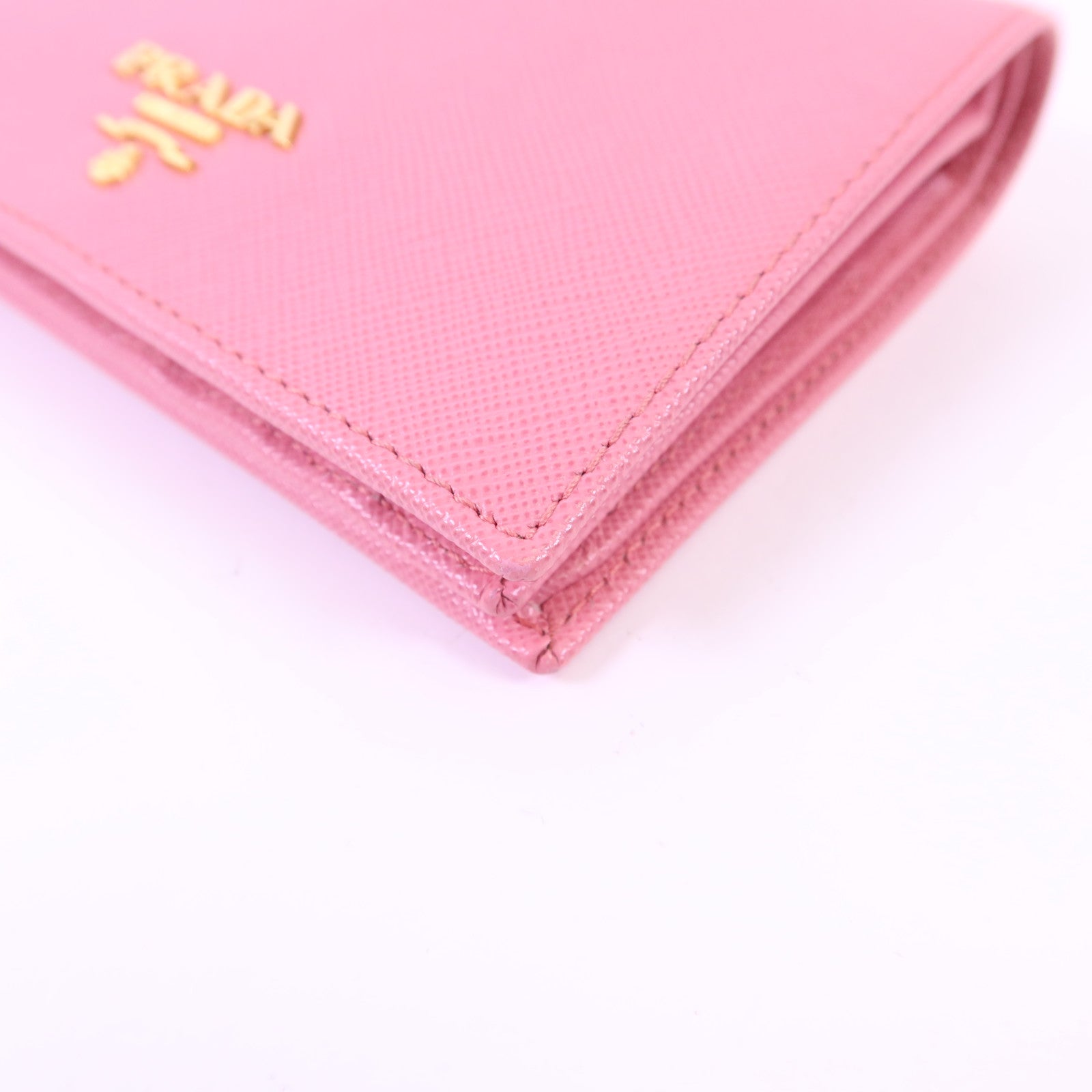 PRADA 【激減優惠】牛皮皮革Wallet金扣錢包