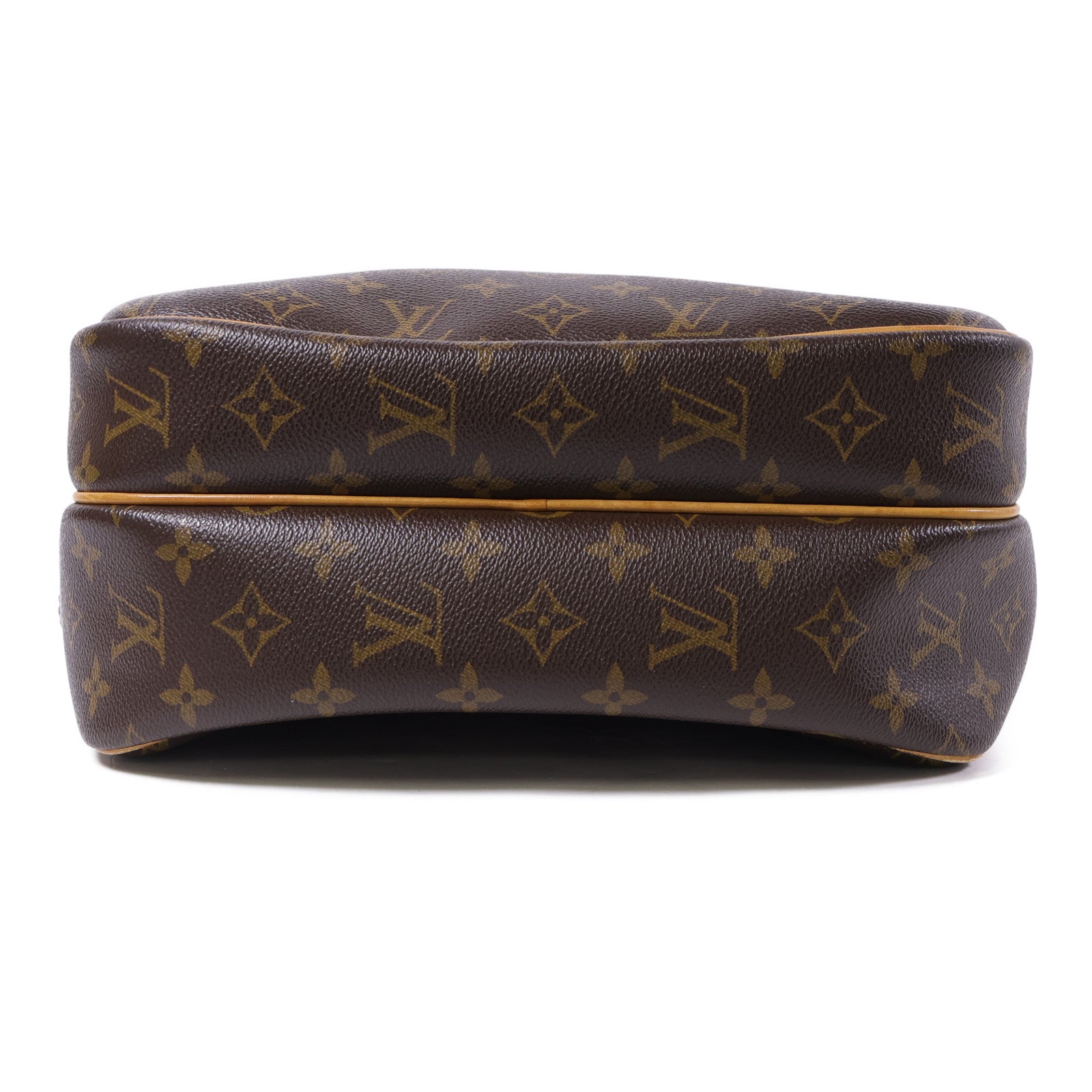 LOUIS VUITTON Monogram Reporter PM金扣肩背袋棕色