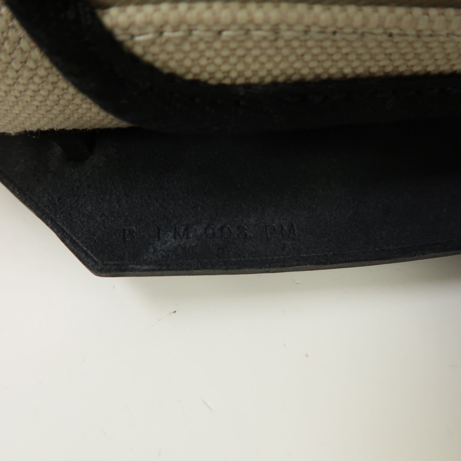 HERMES 帆布Herbag PM金扣手挽肩背兩用袋Beton/油白色