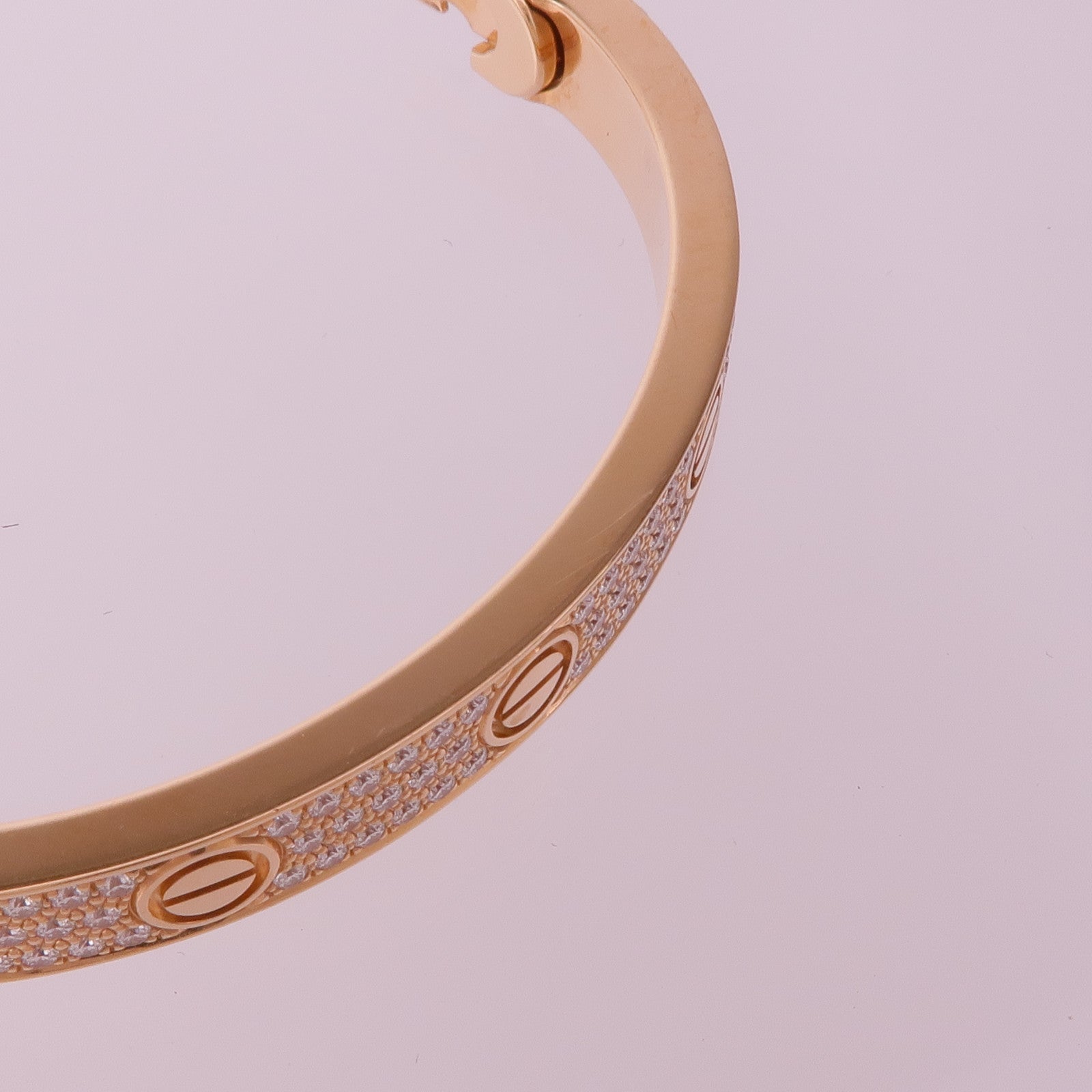 CARTIER 18K玫瑰金Love Bracelet Full Diamonds鑽石手鐲Cartier#16