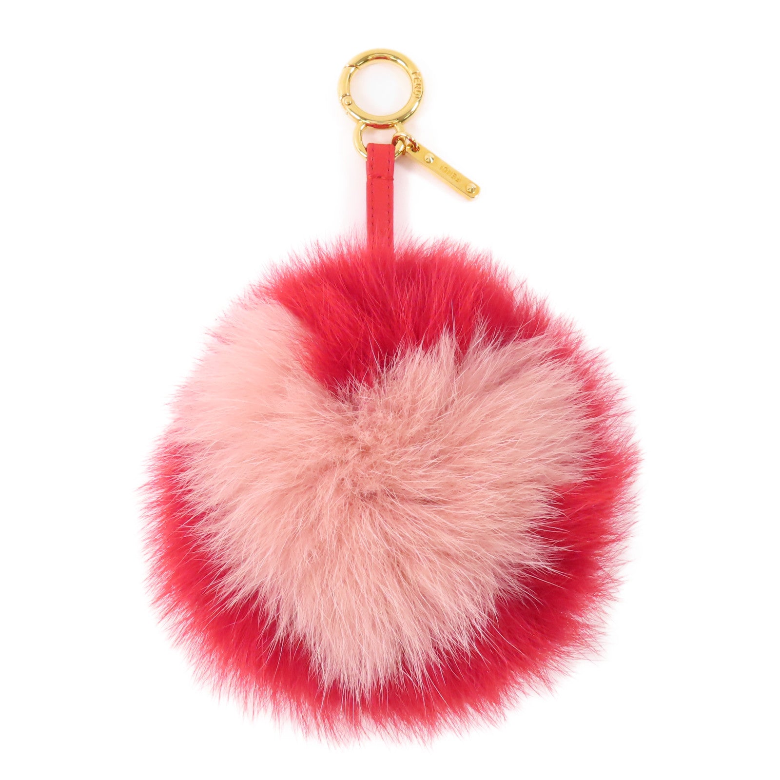 FENDI 毛皮Charm金扣掛飾