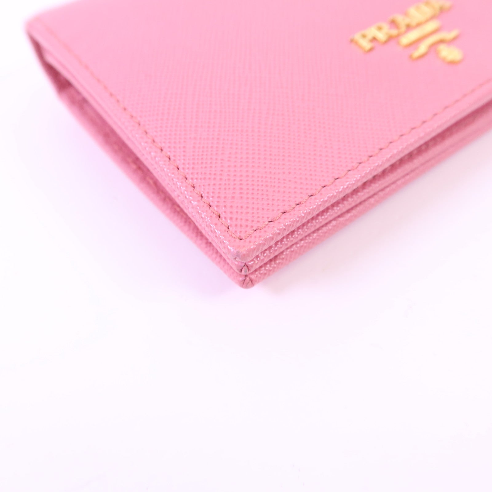 PRADA 【激減優惠】牛皮皮革Wallet金扣錢包