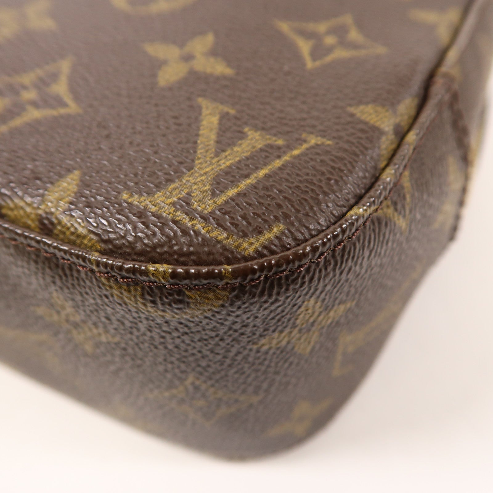 LOUIS VUITTON Monogram Spontini金扣手挽肩背兩用袋棕色