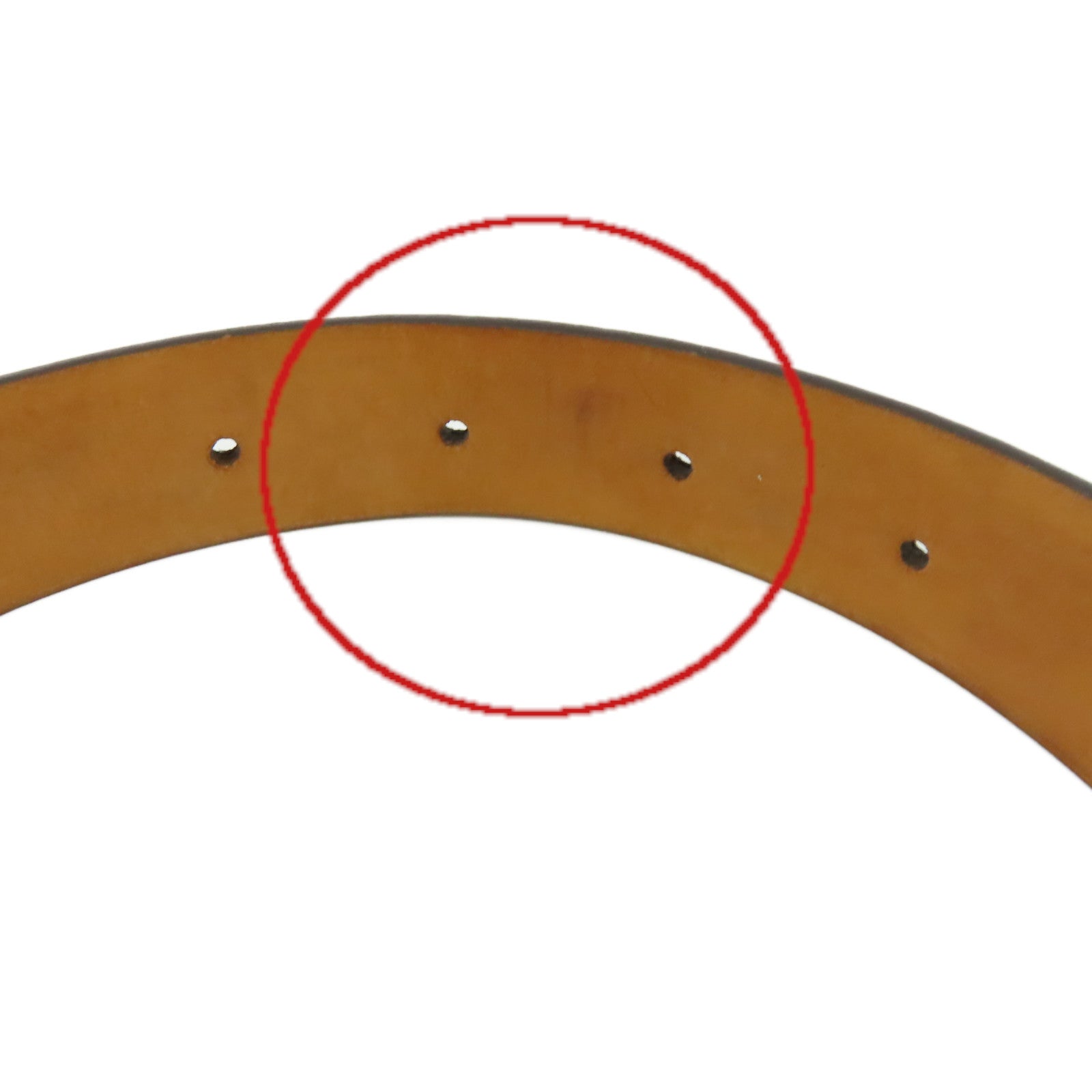 LOUIS VUITTON Monogram Belt銀扣皮帶啡色
