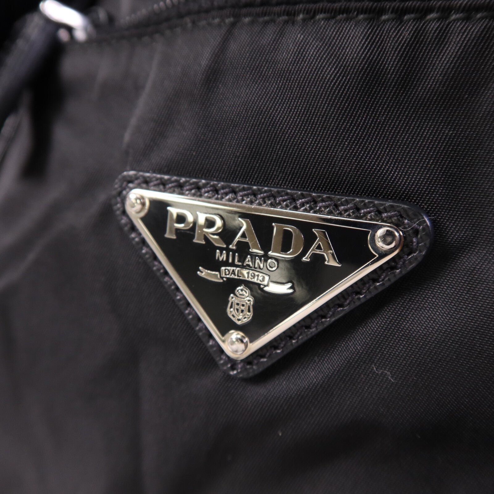 PRADA 尼龍Tote Bag銀扣手挽袋