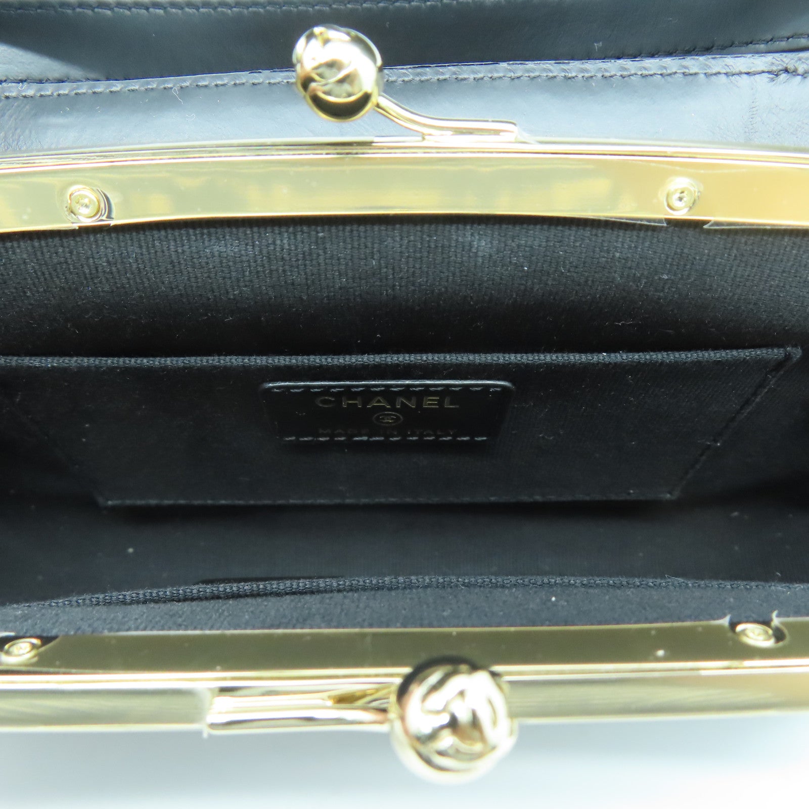 CHANEL 【激減優惠】菱格羊皮皮革Chain Shoulder金扣鏈帶手挽肩背兩用袋黑色