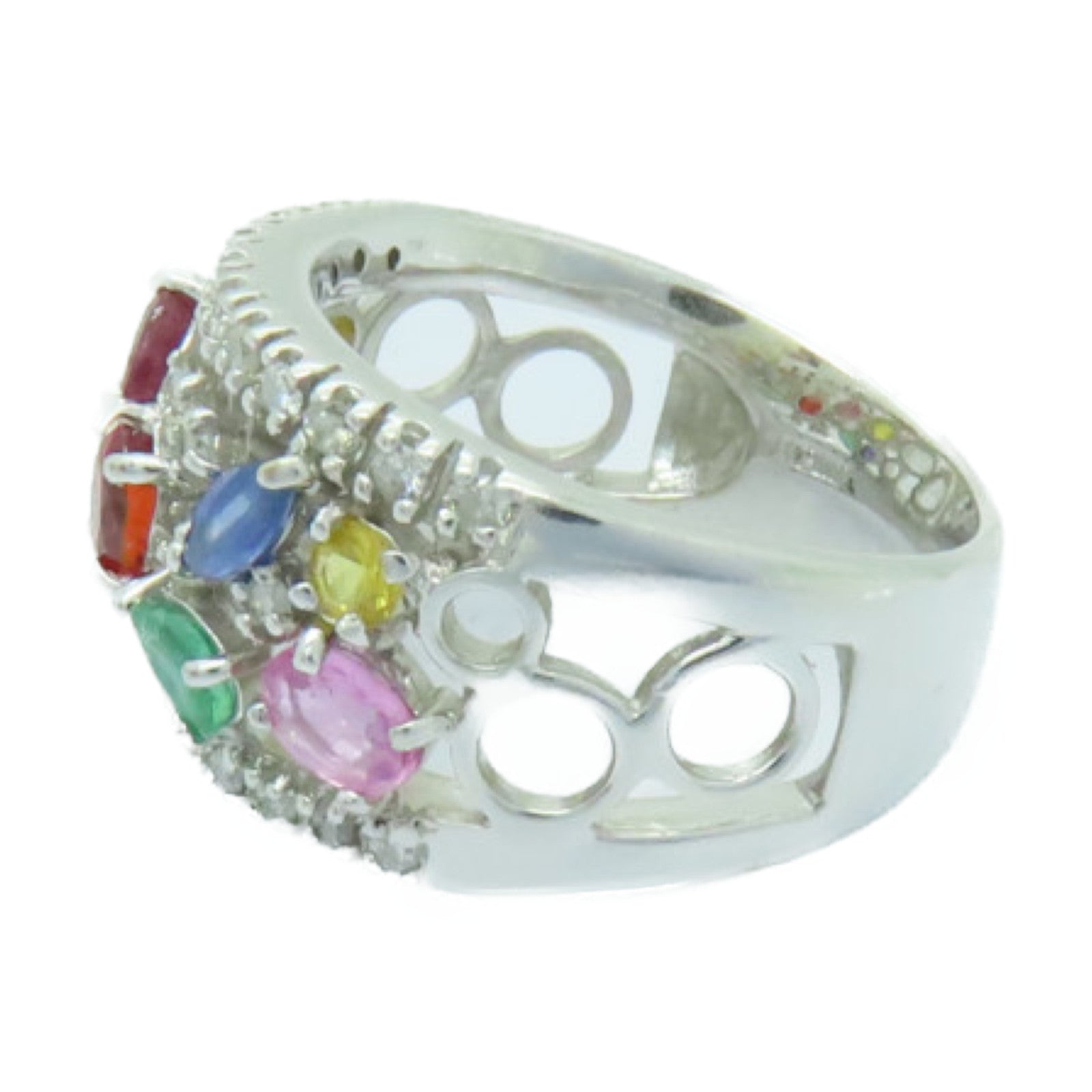 JEWELRY **【激減優惠】18K白金Ring0.037/0.23/1.52ct鑽石戒指彩色US#5.75