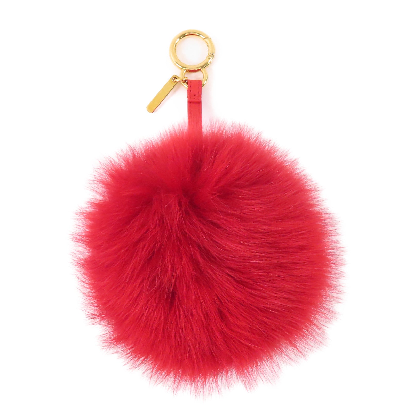 FENDI 毛皮Charm金扣掛飾