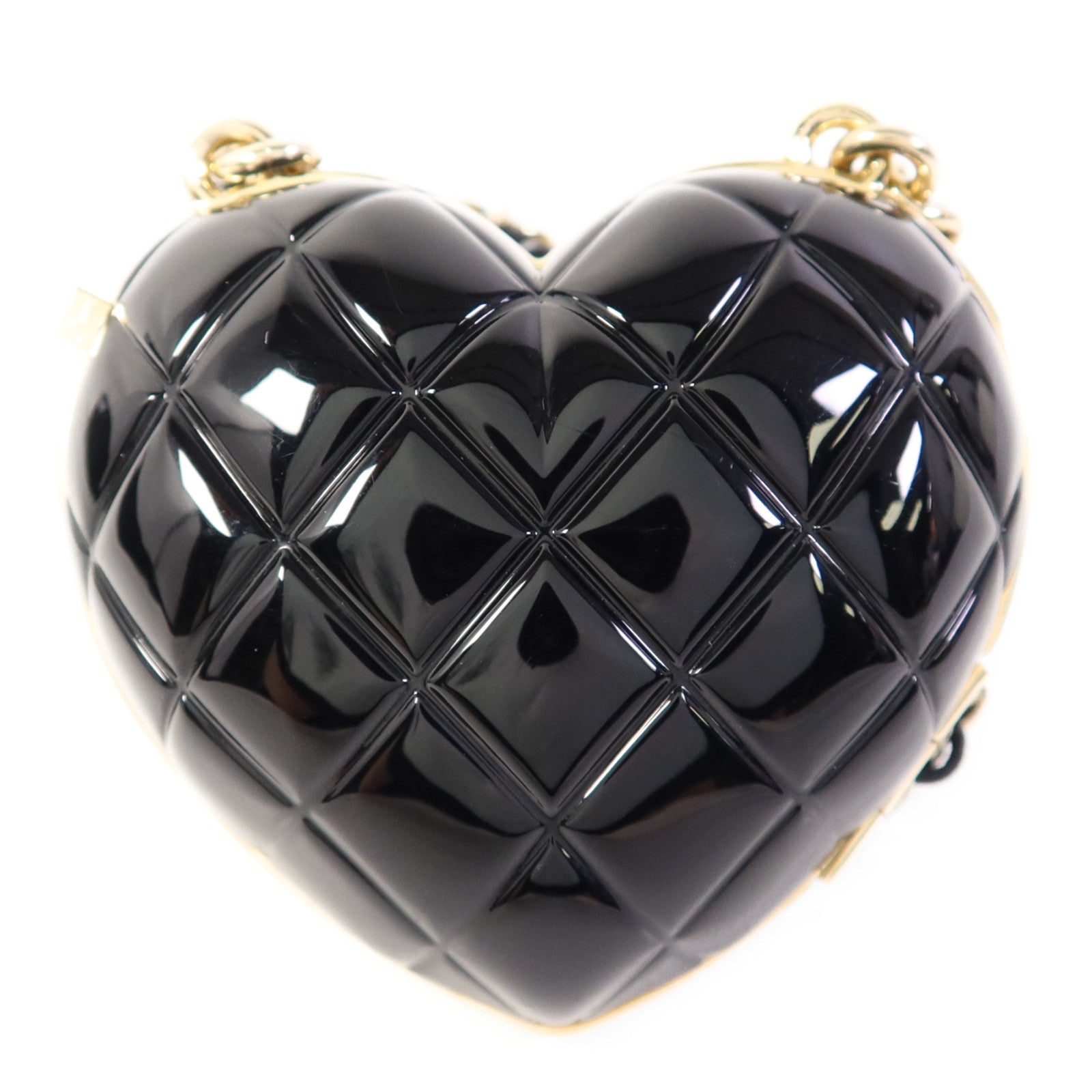 CHANEL PVC/金屬/皮革Heart Charm With Chain金扣掛飾