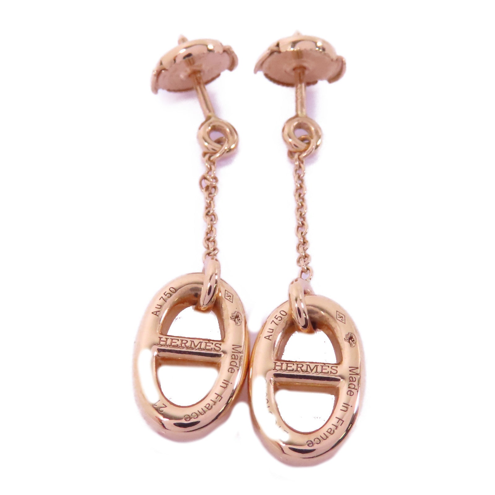 HERMES 18K玫瑰金Farandole Earrings耳環