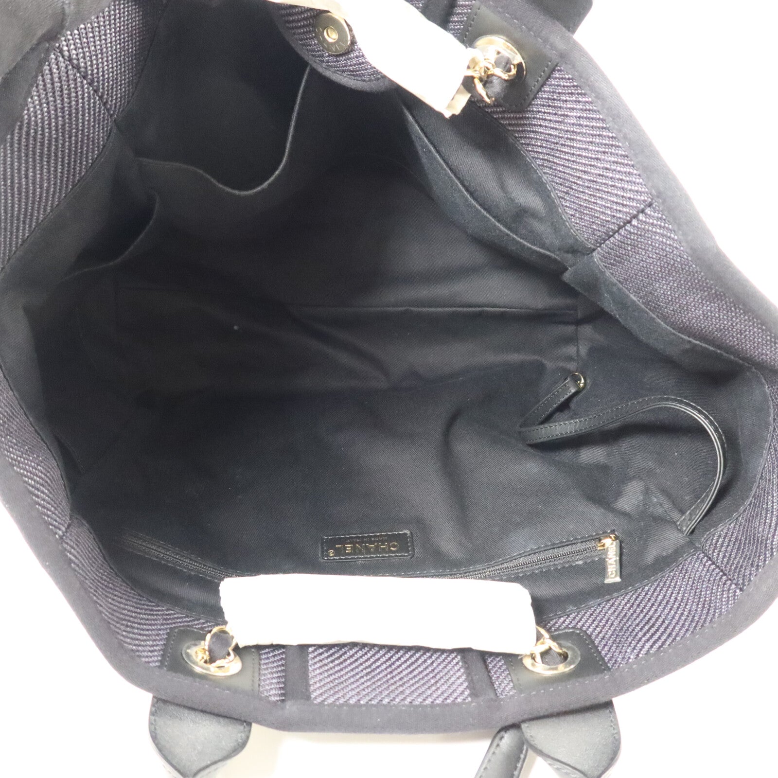 CHANEL 帆布Deauville Tote Bag手挽肩背兩用袋