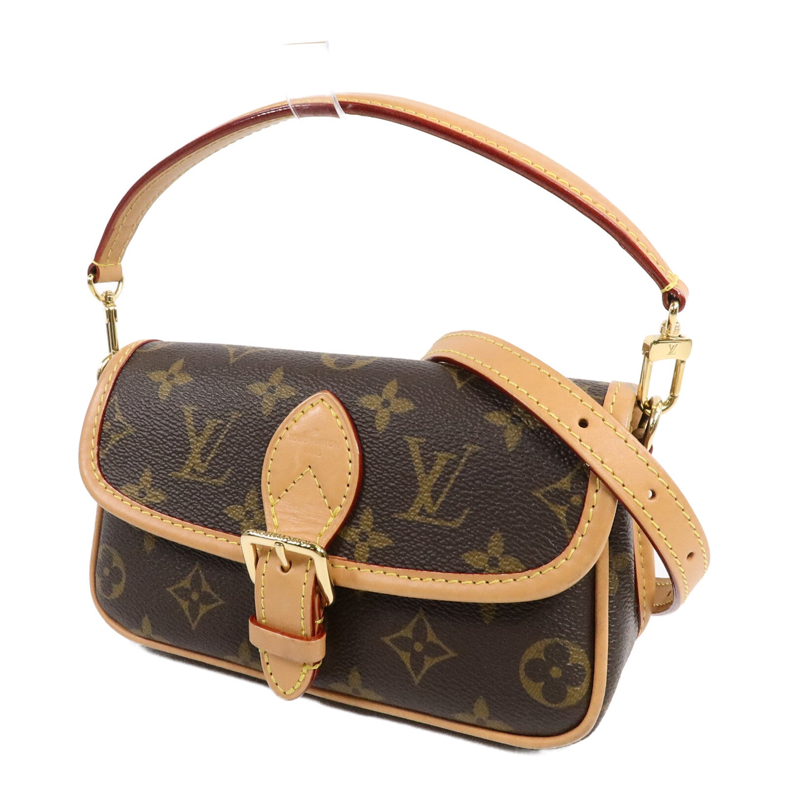 LOUIS VUITTON Monogram Nano Diane金扣手挽肩背兩用袋