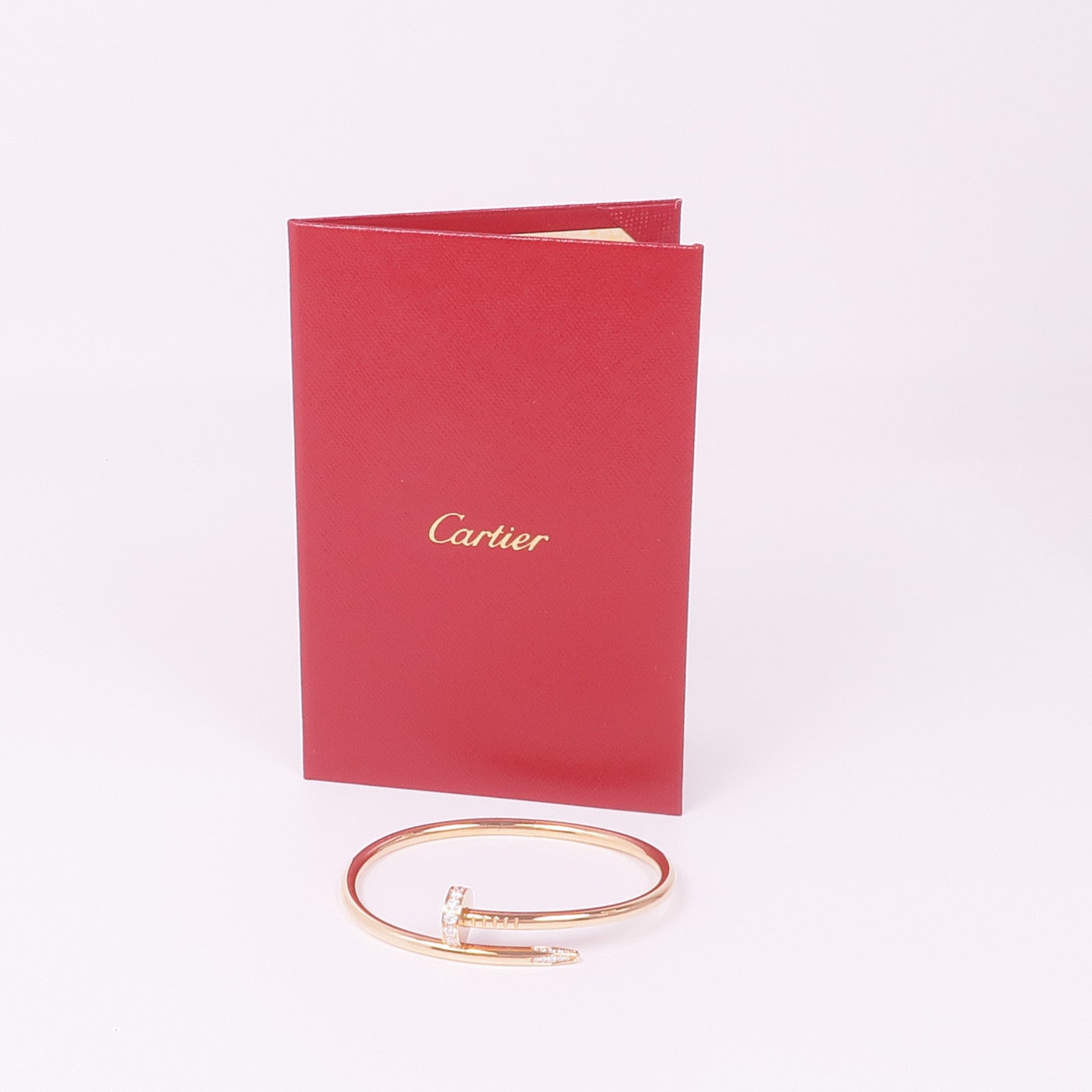 CARTIER 18K玫瑰金Juste un Clou鑽石手鐲Cartier#17