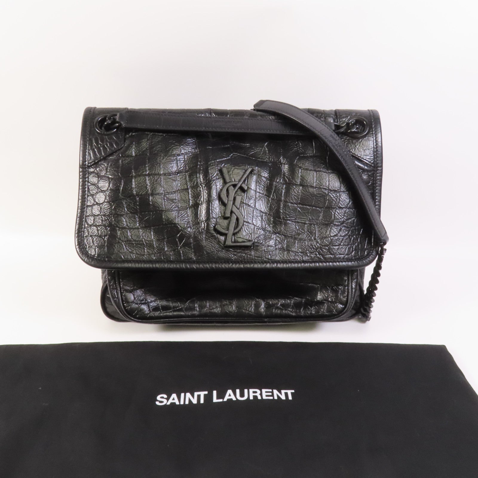 YVES SAINT LAURENT 牛皮皮革Niki肩背袋