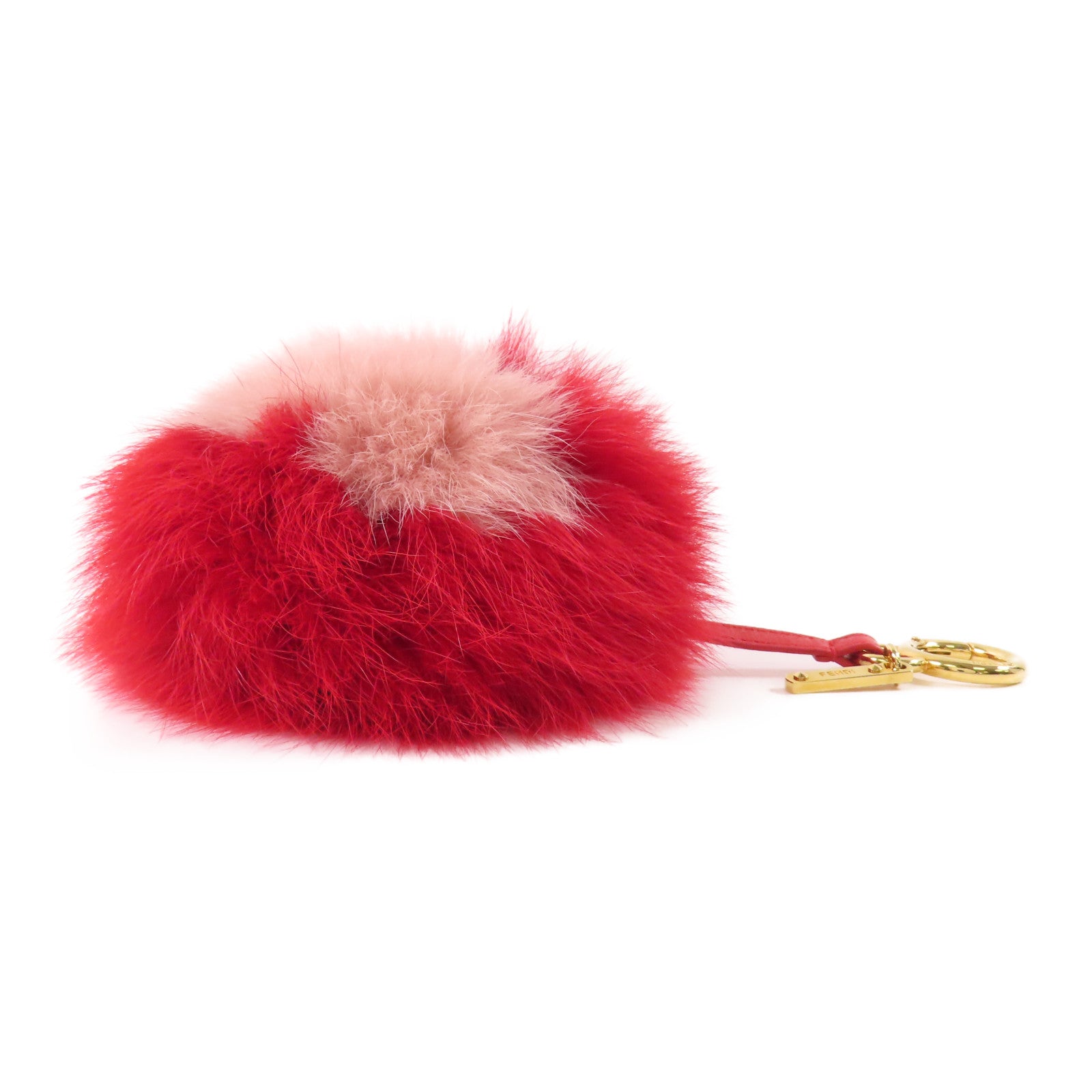 FENDI 毛皮Charm金扣掛飾