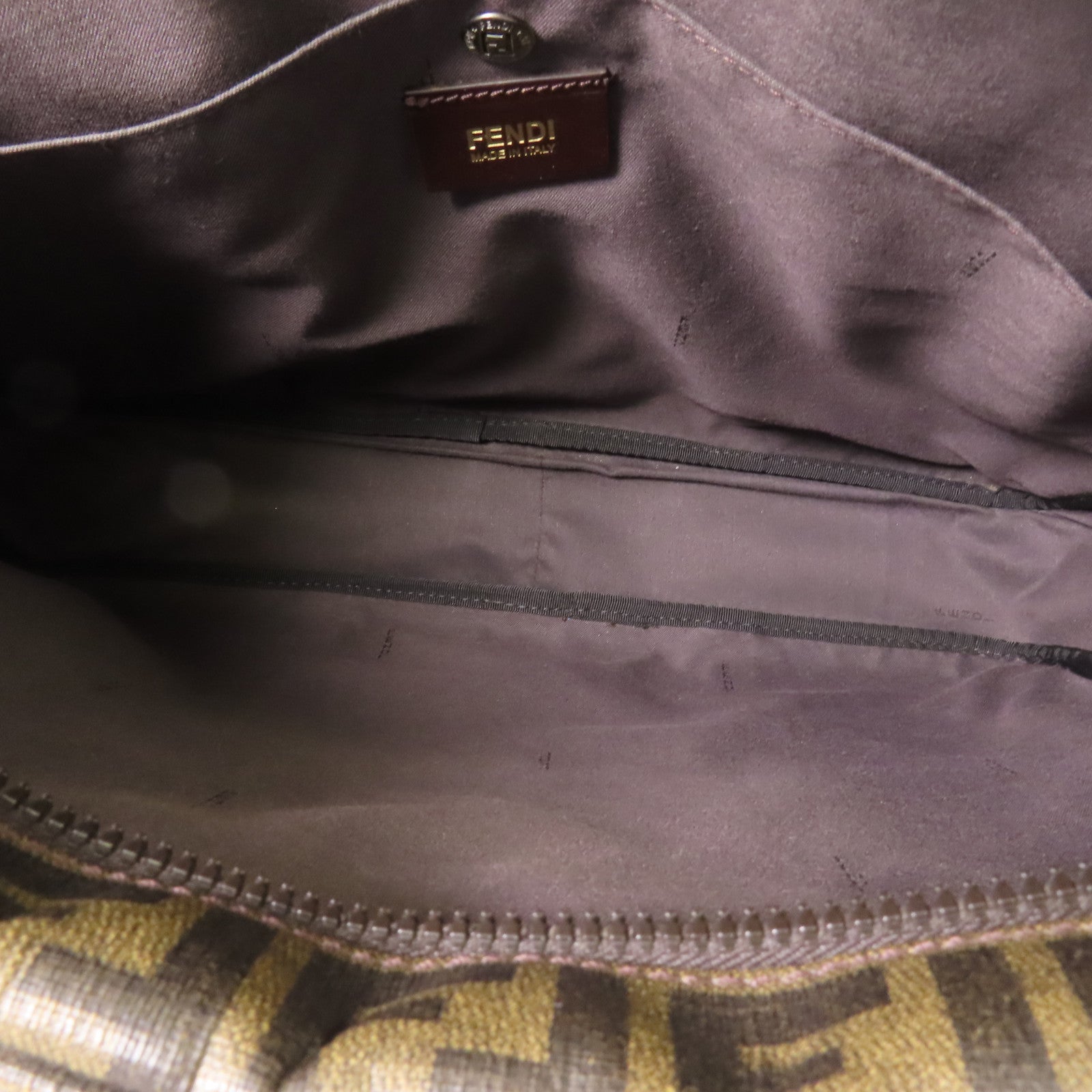 FENDI 塗層帆布Briefcase銀扣手挽肩背兩用袋