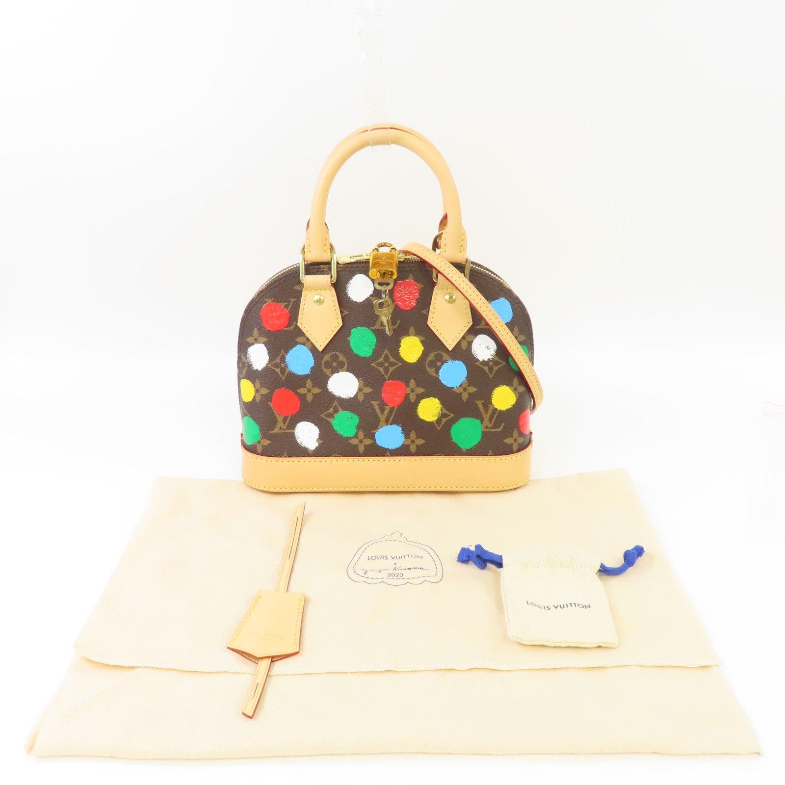 LOUIS VUITTON Monogram YK Alma BB金扣手挽肩背兩用袋彩色