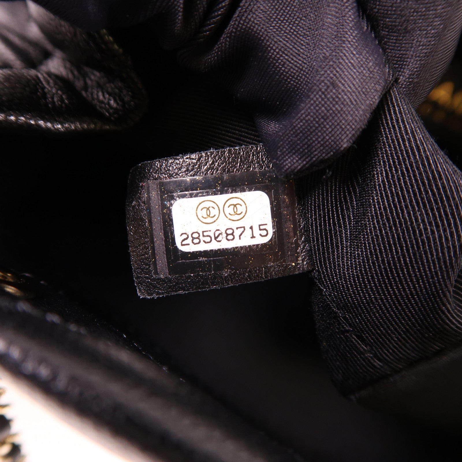 CHANEL CC GHW 2 Way Shoulder Bucket Bag Calfskin Leather Black