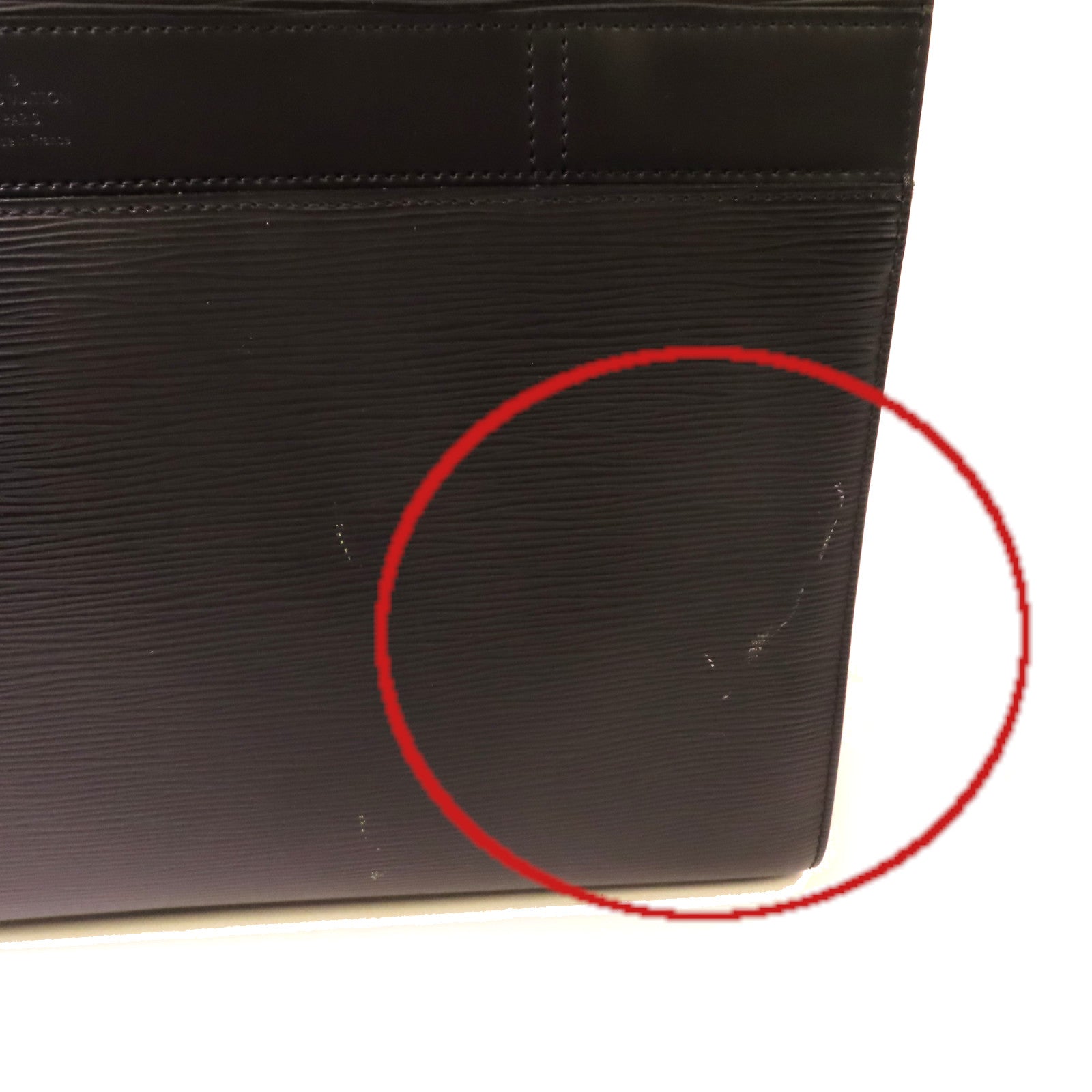 LOUIS VUITTON 【激減優惠】Epi Bassano MM Business Bag銀扣手挽肩背兩用公事包黑色
