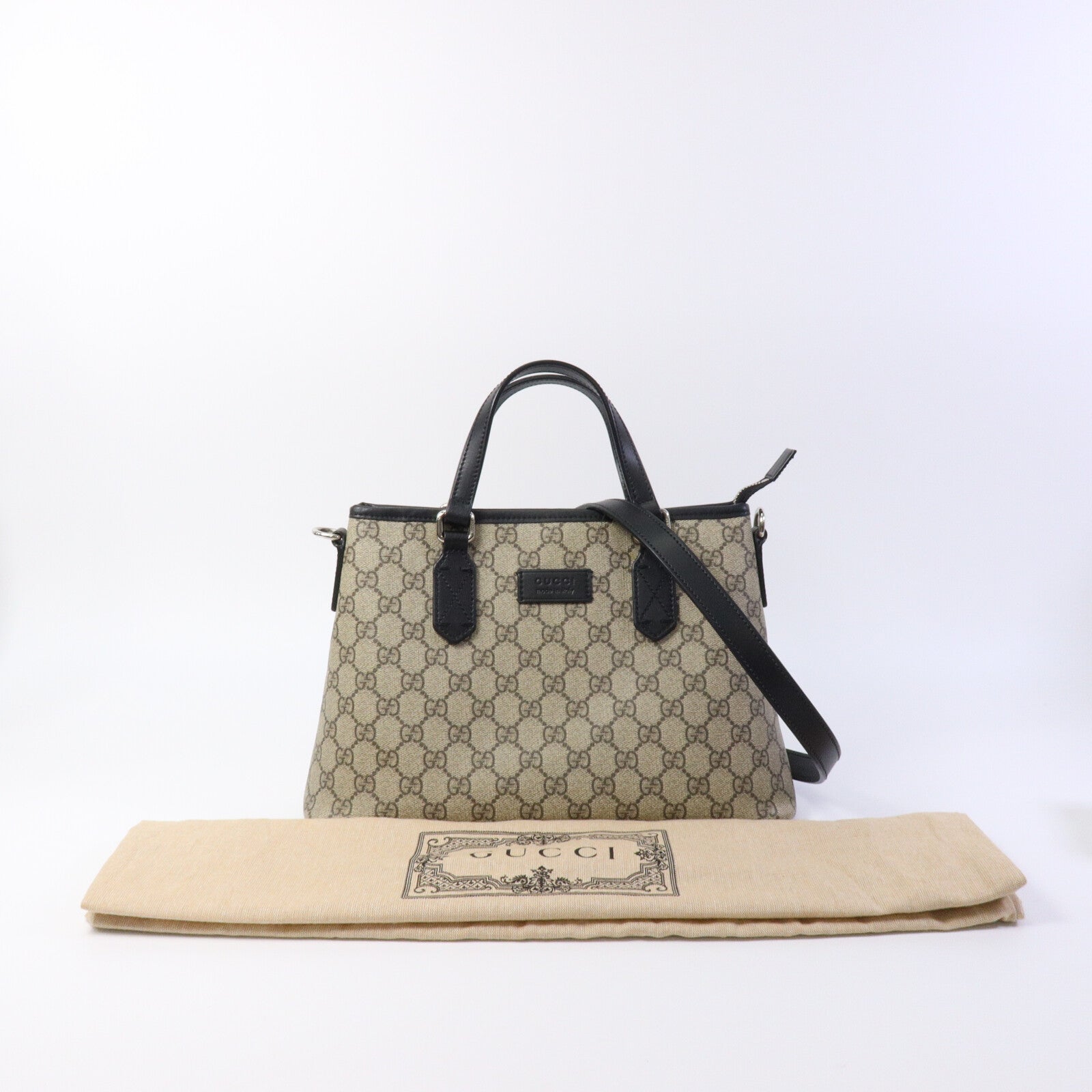 GUCCI 塗層帆布2Way Shoulder手挽肩背兩用袋