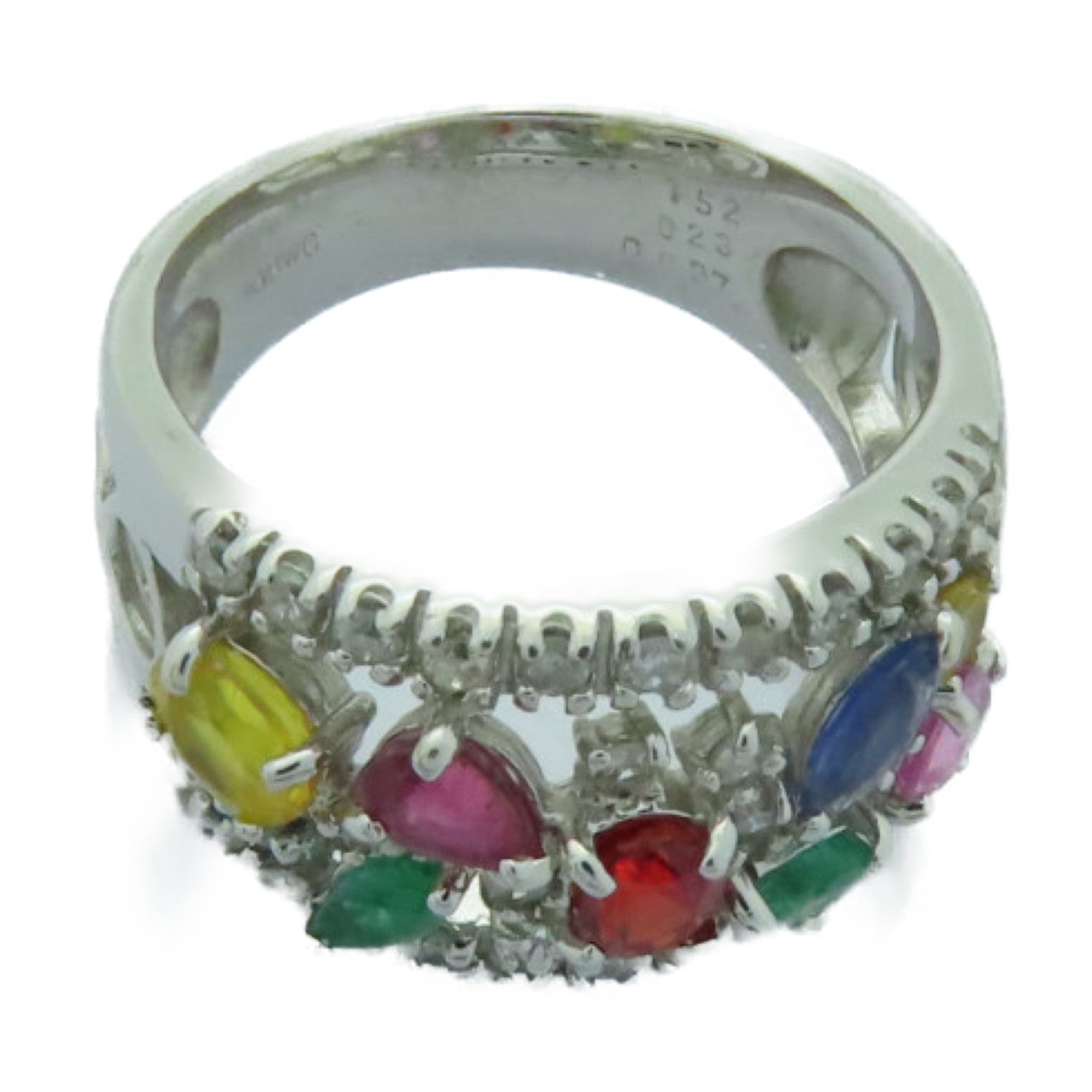 JEWELRY **【激減優惠】18K白金Ring0.037/0.23/1.52ct鑽石戒指彩色US#5.75
