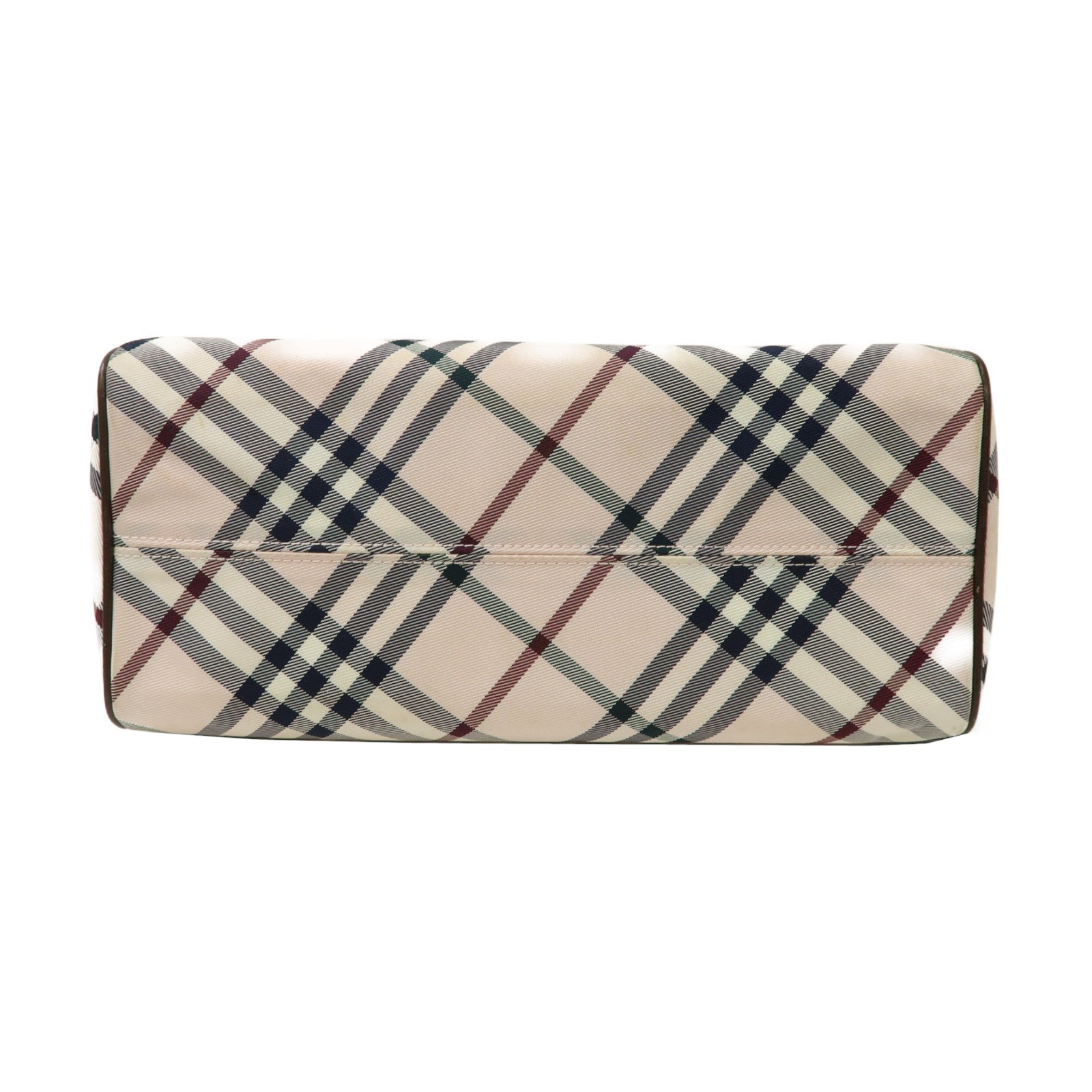 BURBERRY 塗層帆布Shoulder Bag銀扣肩背袋黑色/粉紅色