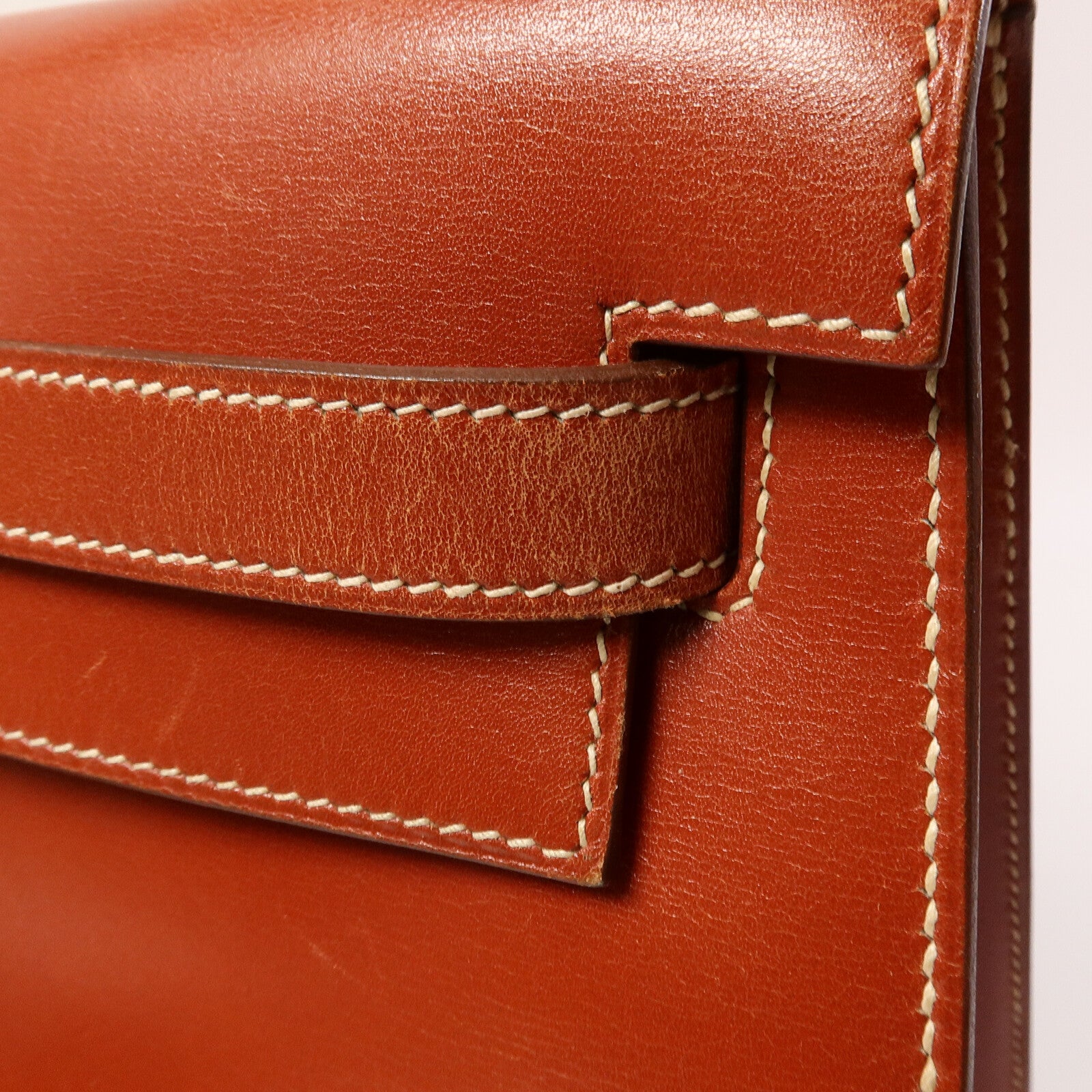 HERMES Box皮革Kelly 32手挽袋