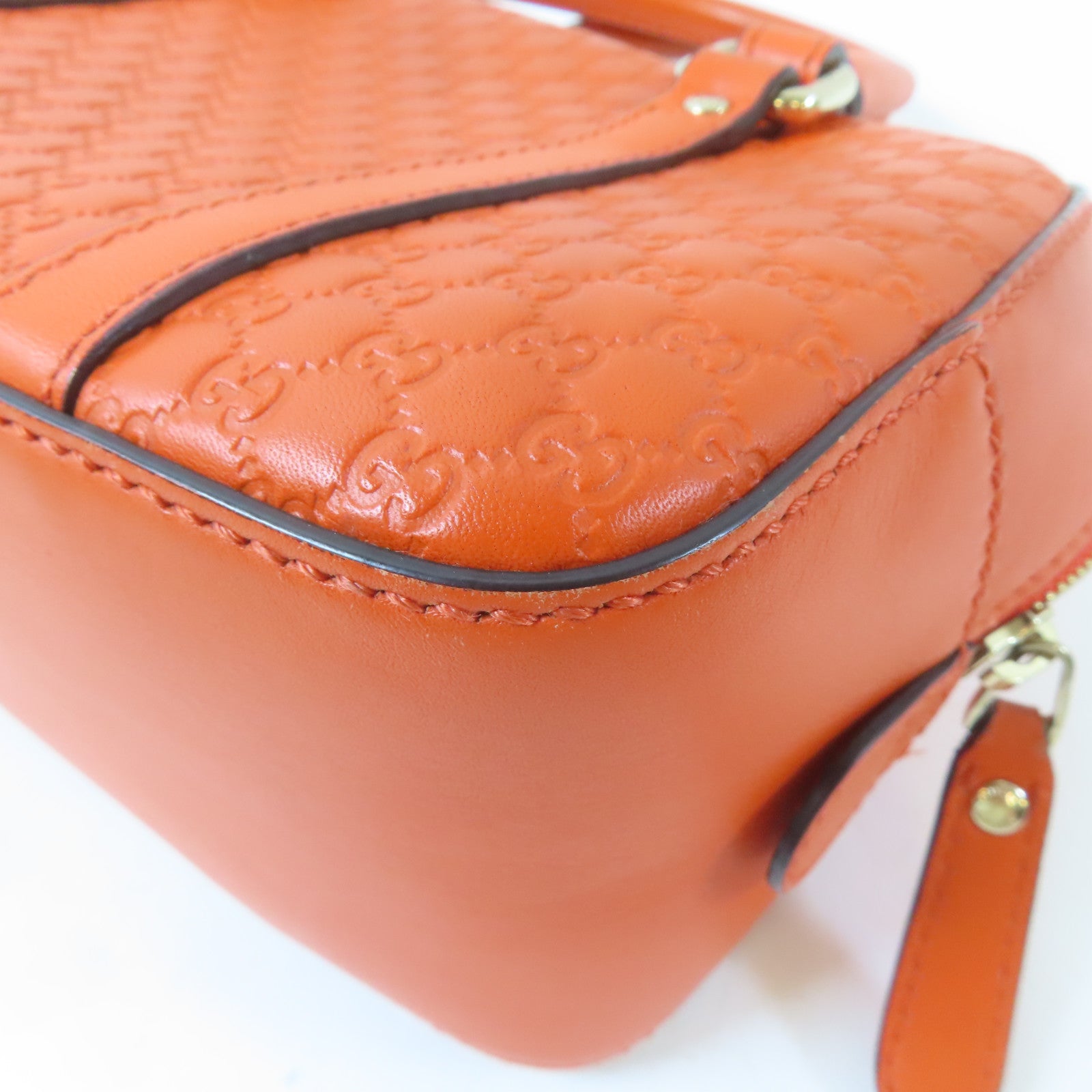 GUCCI 牛皮皮革Guccissima 2 Way Shoulder金扣手挽肩背兩用袋橙色