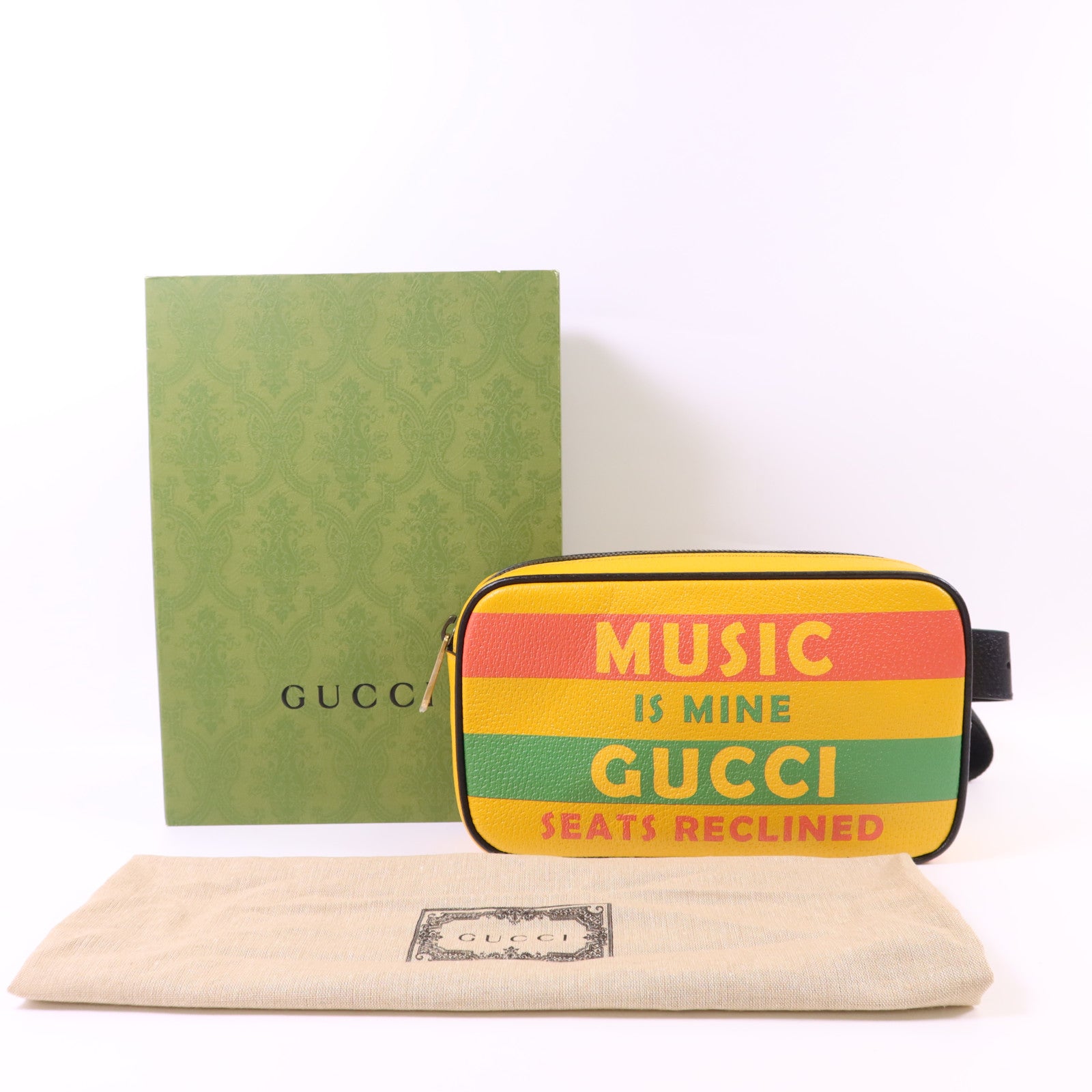 GUCCI 【激減優惠】皮革100th Anniversary Belt Bag金扣腰包