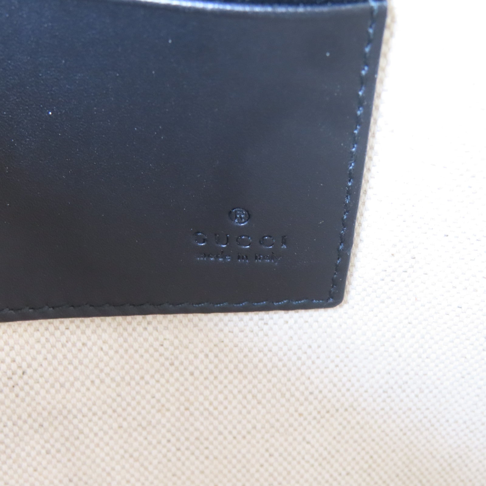 GUCCI 【激減優惠】塗層帆布Hang Bag銀扣手拿包啡色/黑色