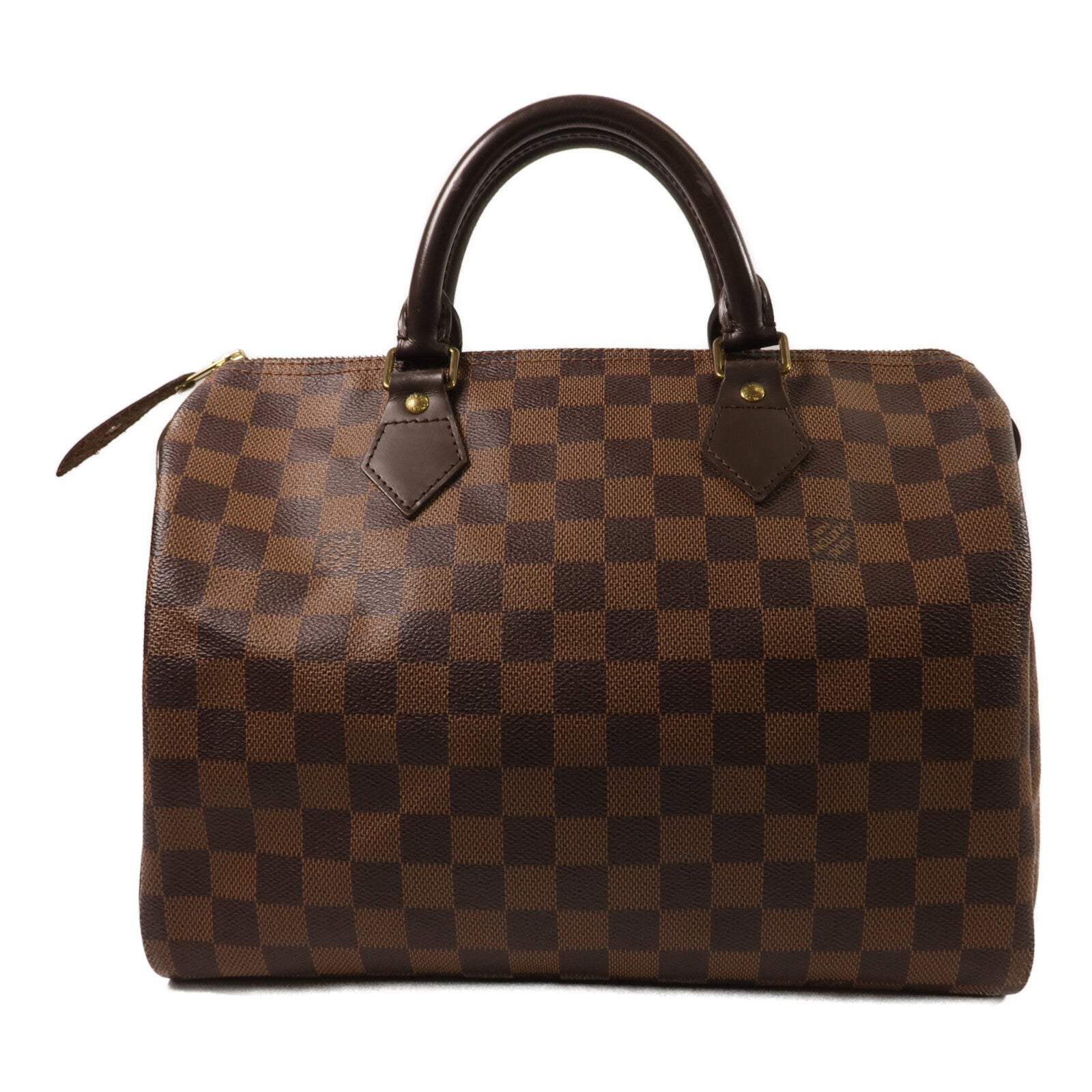 LOUIS VUITTON Damier Speedy 30金扣手挽袋