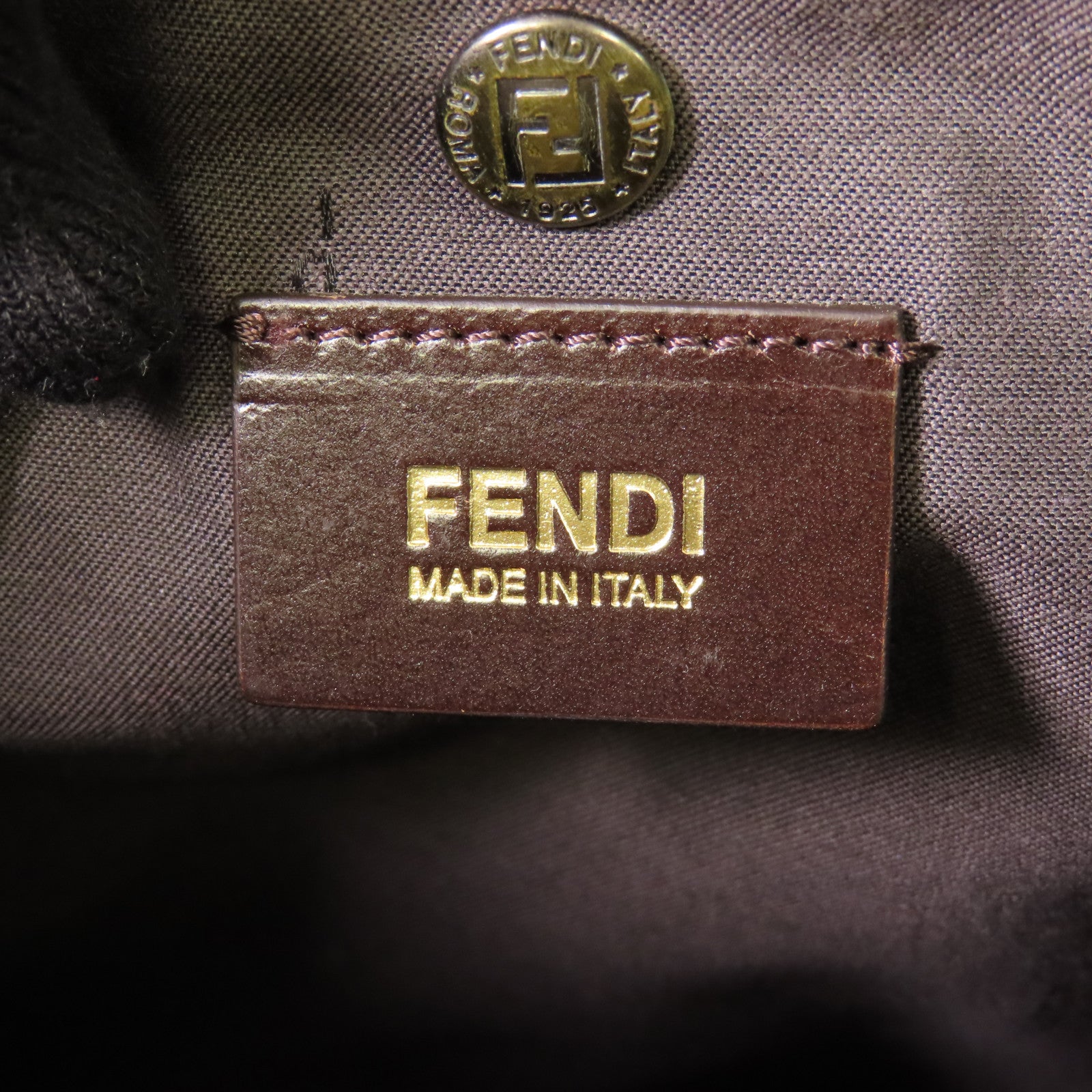 FENDI 塗層帆布Briefcase銀扣手挽肩背兩用袋