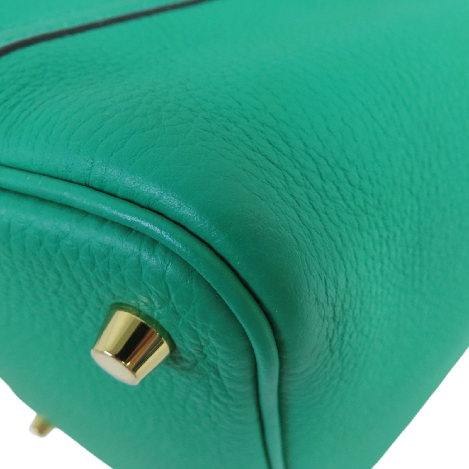 HERMES Clemence皮革Picotin PM Tote Bag金扣手挽袋