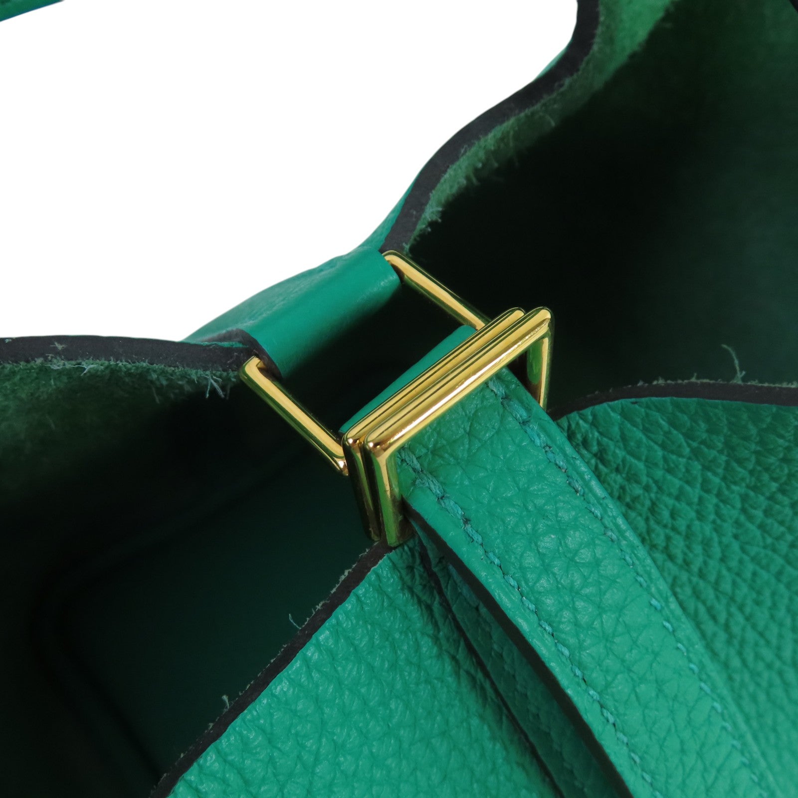 HERMES Clemence皮革Picotin PM Tote Bag金扣手挽袋