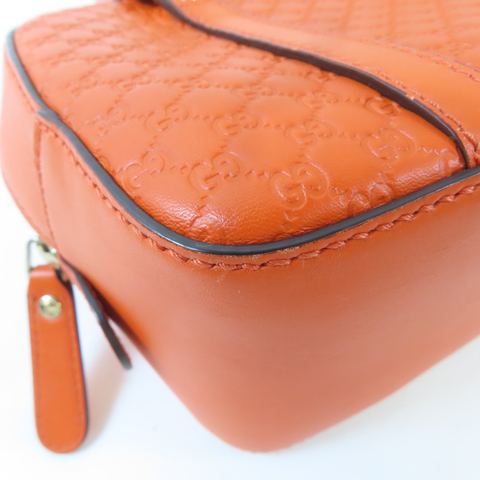 GUCCI 牛皮皮革Guccissima 2 Way Shoulder金扣手挽肩背兩用袋橙色