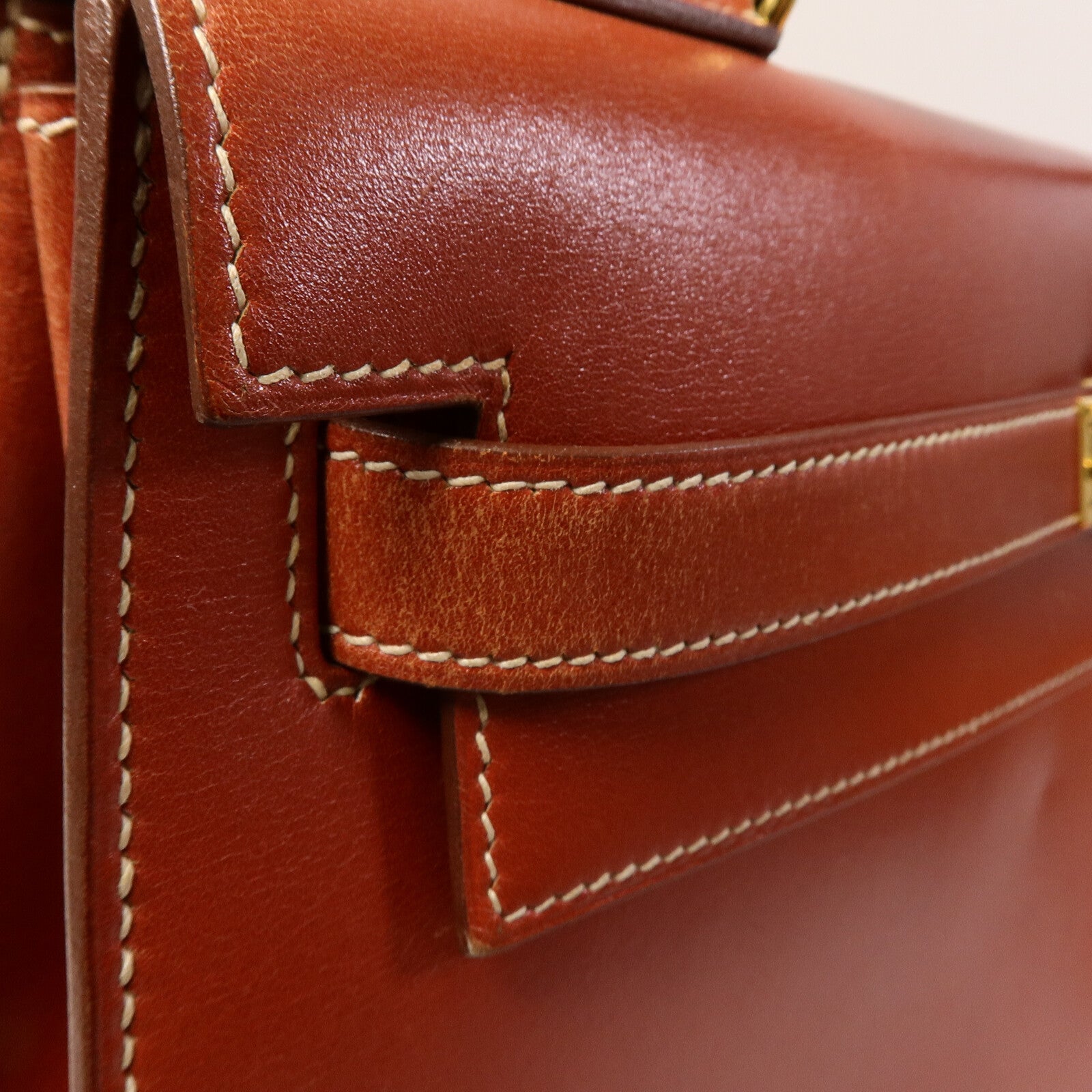 HERMES Box皮革Kelly 32手挽袋