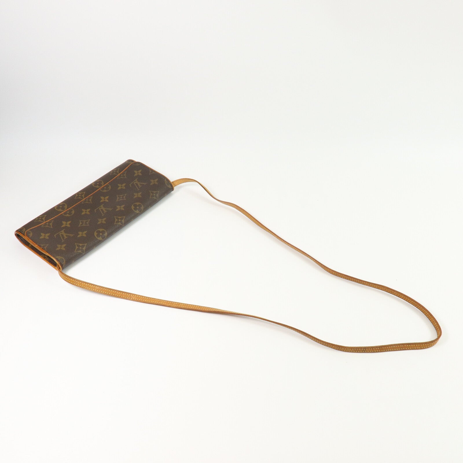 LOUIS VUITTON Monogram Pochette Twin GM金扣肩背袋