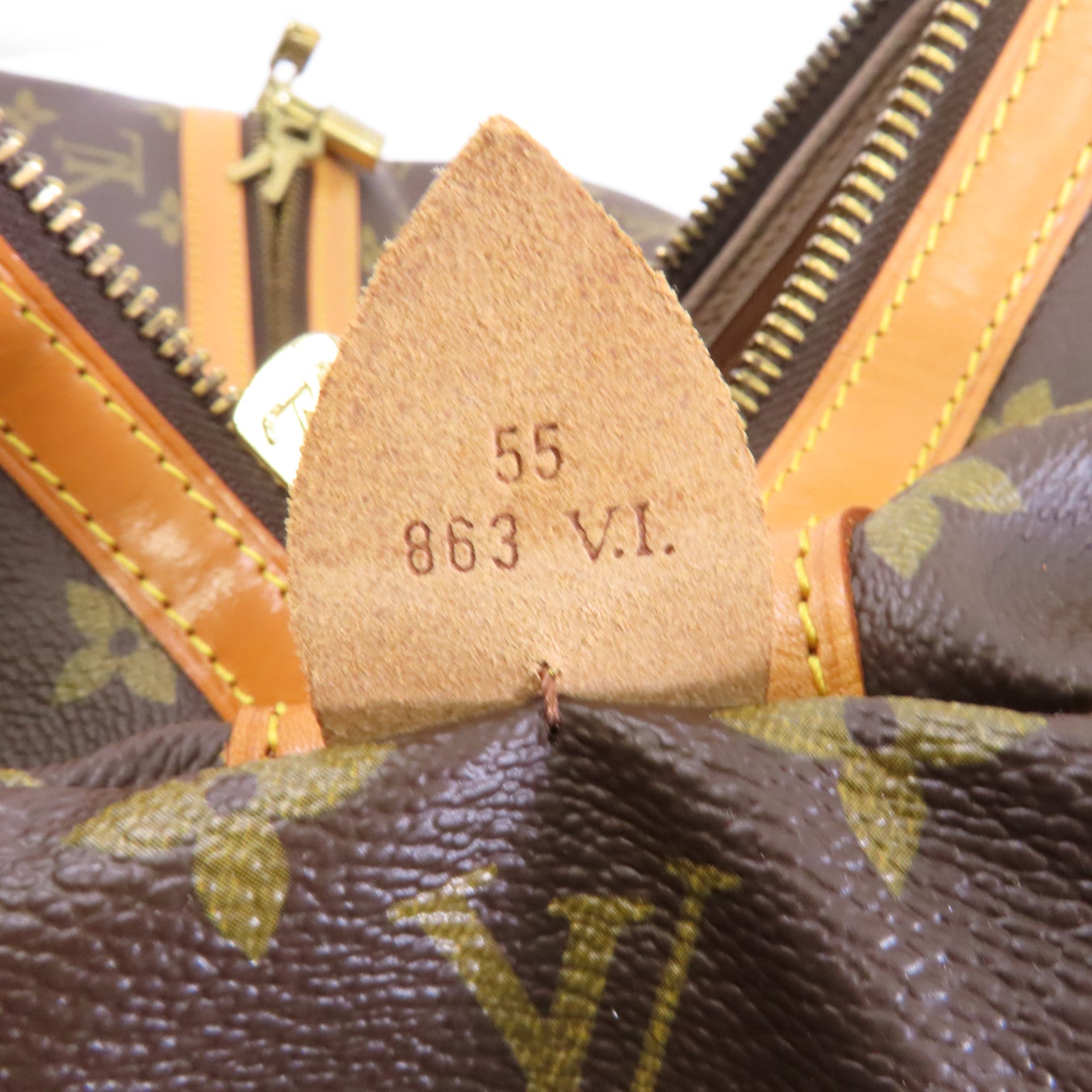 LOUIS VUITTON Monogram Keepall 55金扣波士顿包棕色