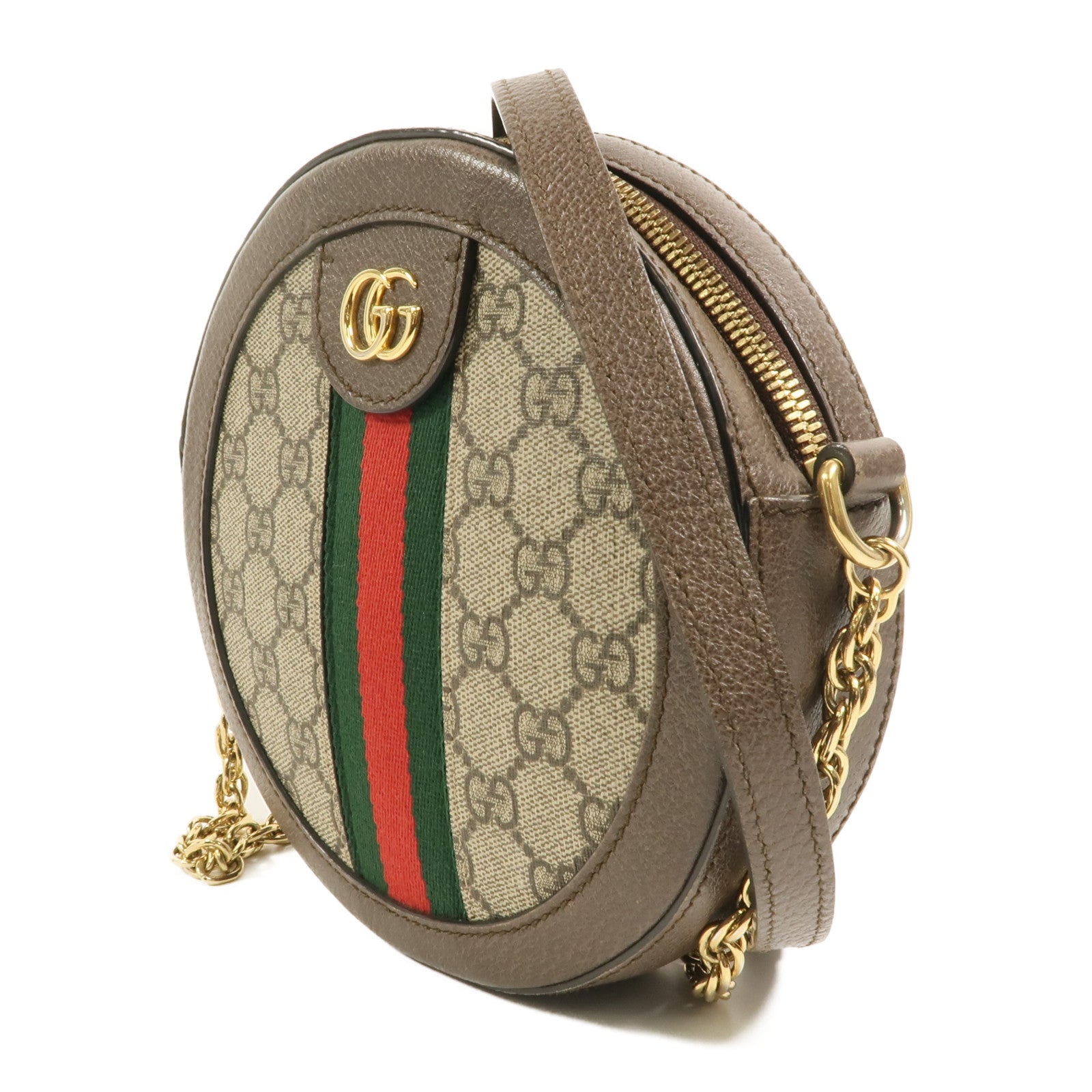 GUCCI 塗層帆布Ophidia鏈帶肩背袋
