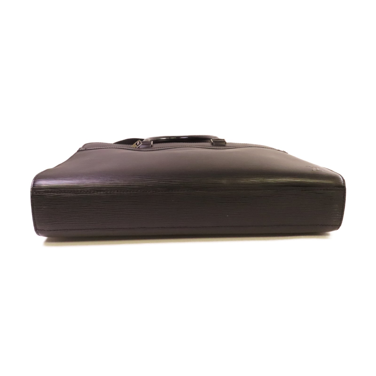 LOUIS VUITTON 【激減優惠】Epi Bassano MM Business Bag銀扣手挽肩背兩用公事包黑色