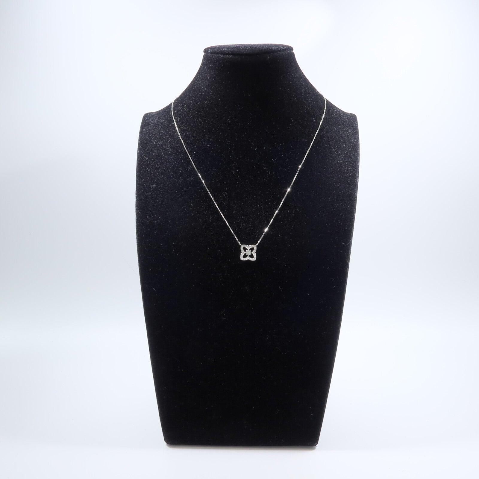 JEWELRY 18K白金De Beers Lotus鑽石項鍊