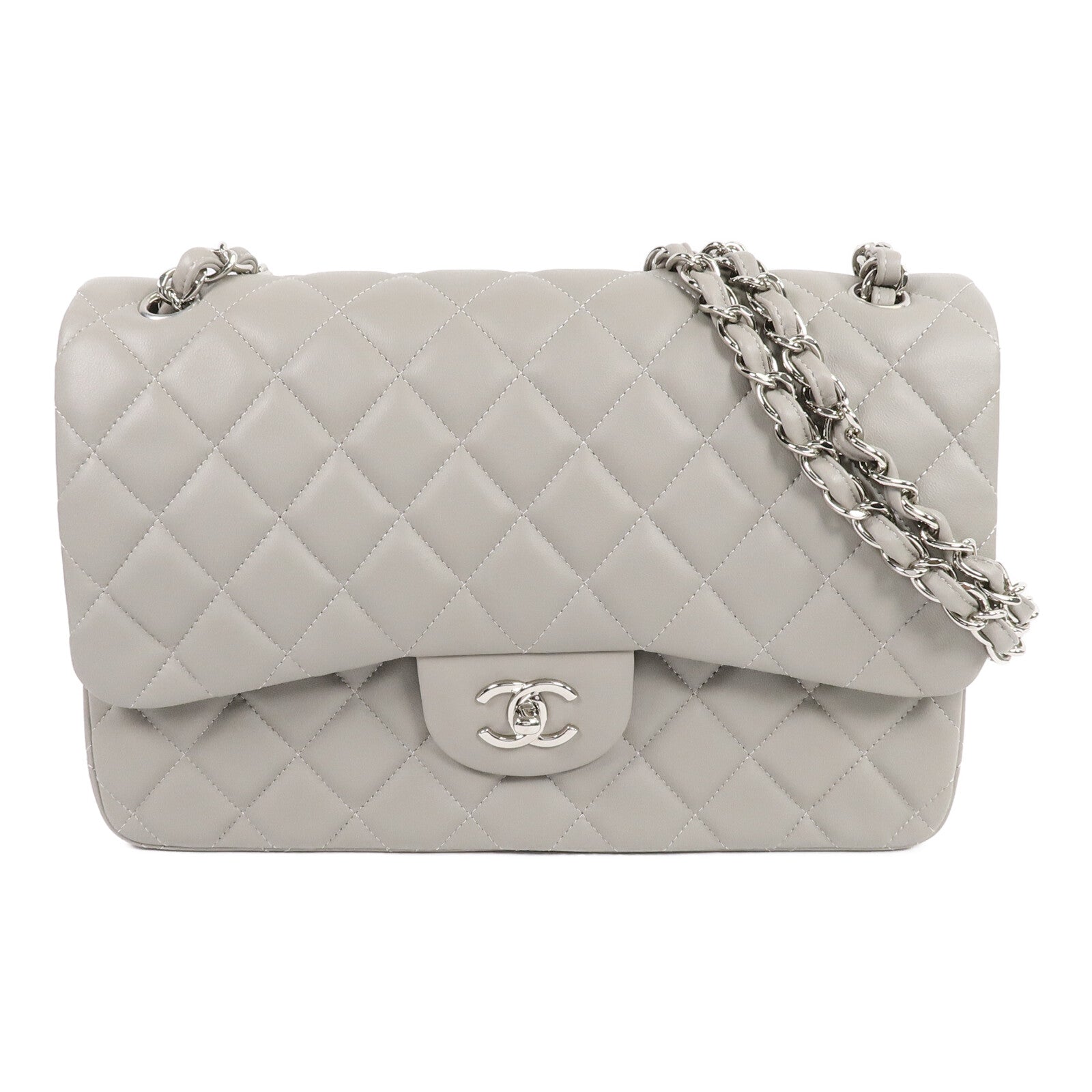 CHANEL 羊皮皮革Large Classic鏈帶肩背袋